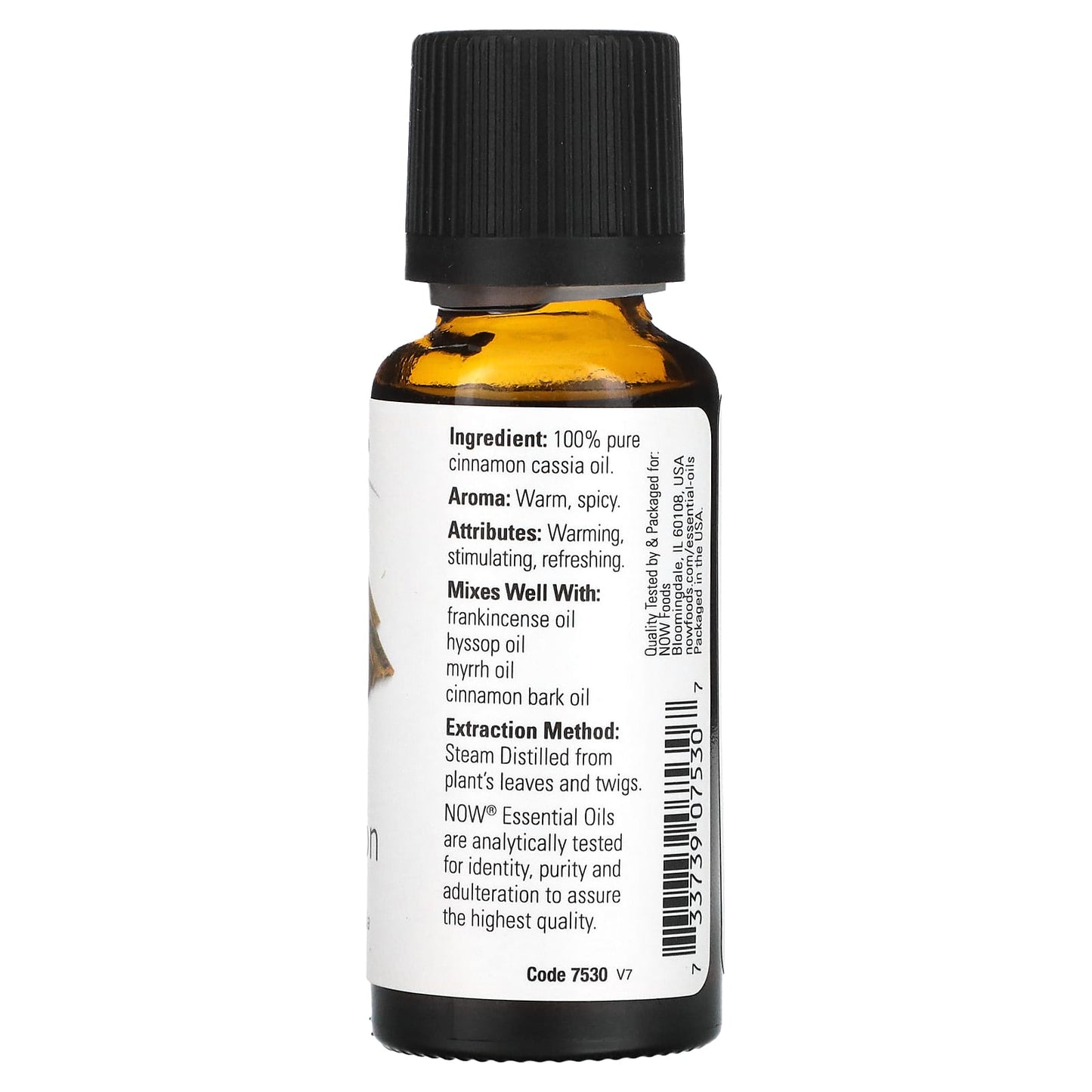 NOW Foods, Essential Oils, Cinnamon Cassia, 1 fl oz (30 ml) - Image 2