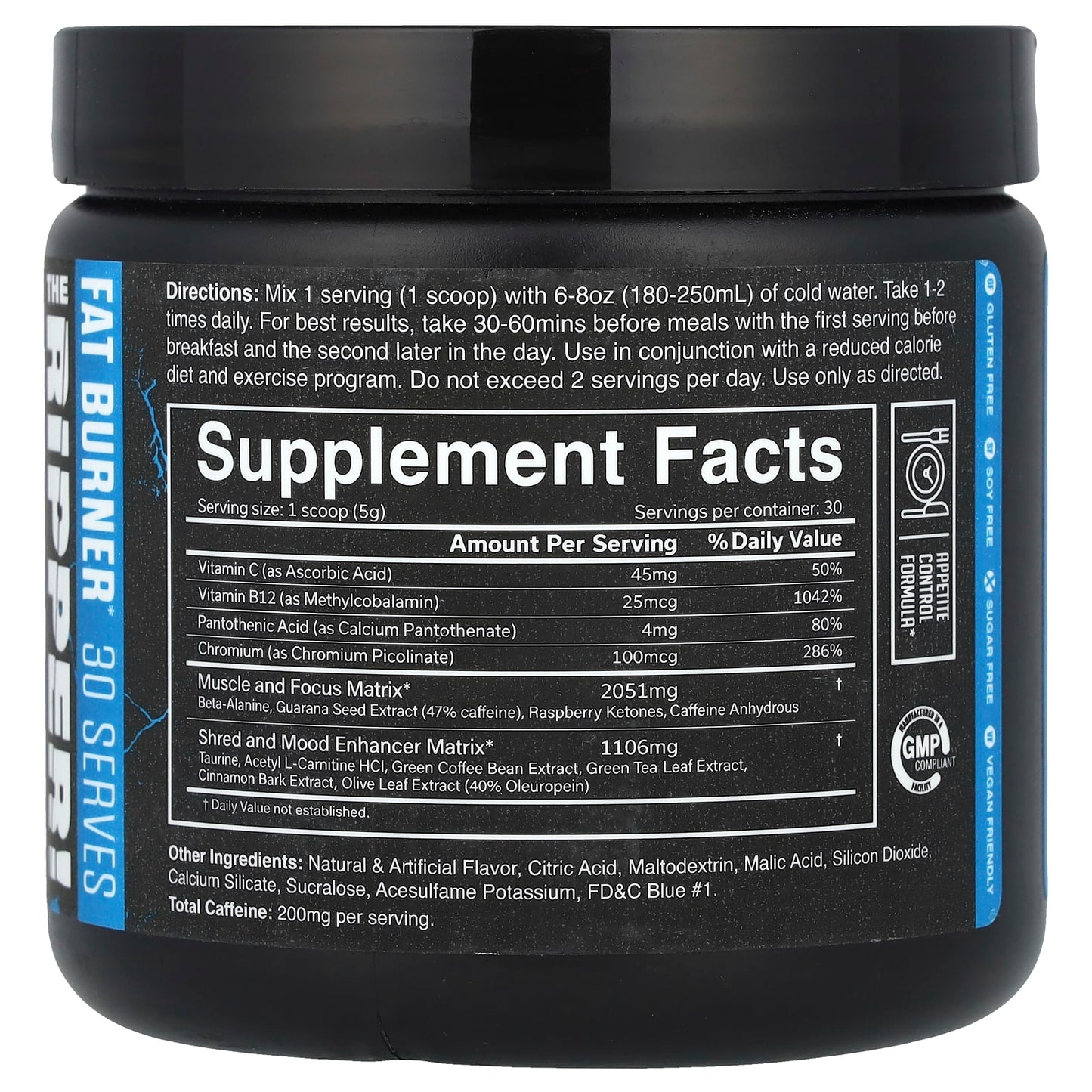 JNX Sports, The Ripper, Fat Burner, Blue Raspberry, 5.3 oz (150 g)