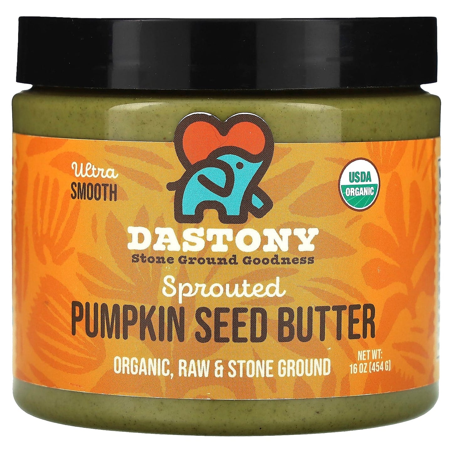 Organic Sprouted Pumpkin Seed Butter by Dastony - 16 oz - Image 1