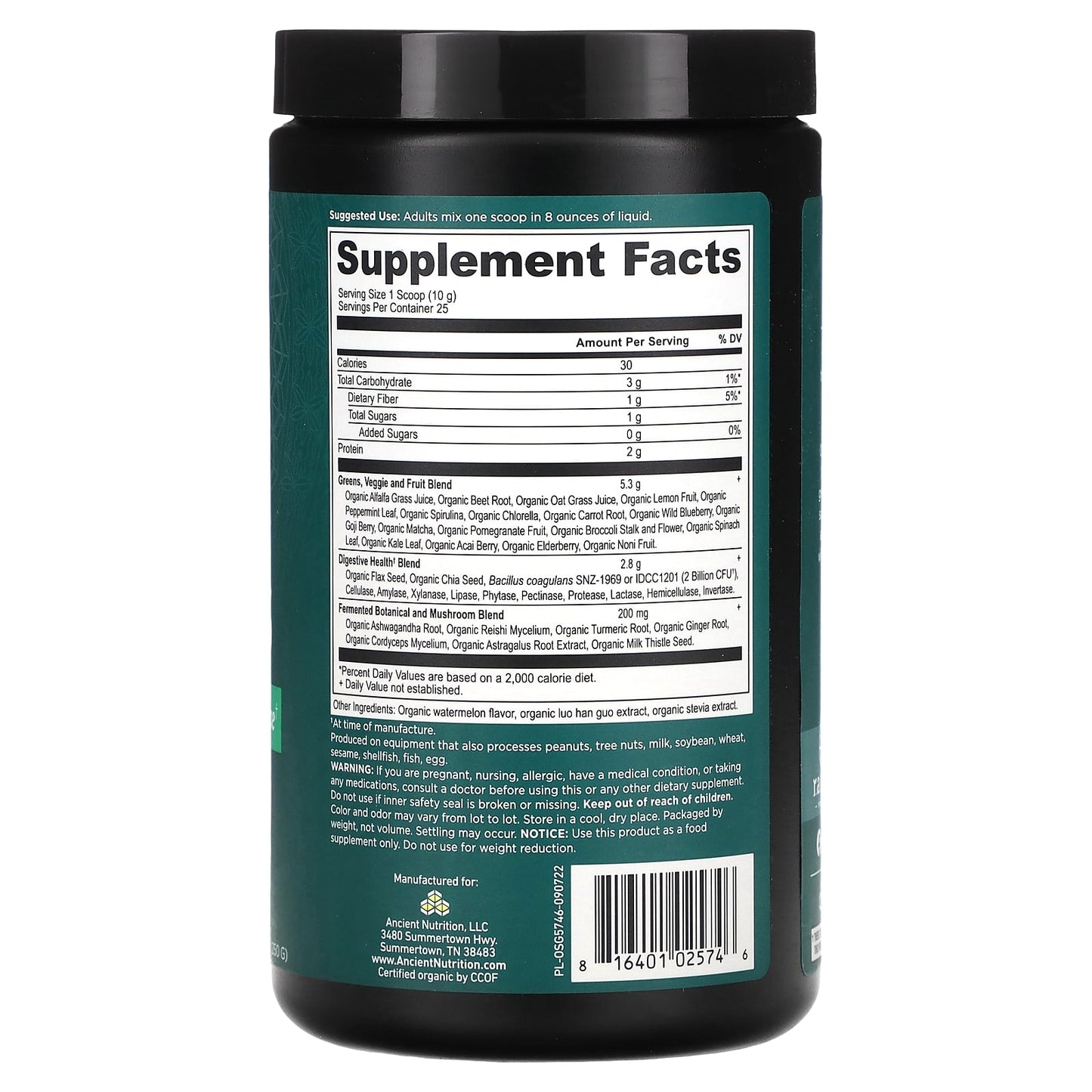 Organic SuperGreens Powder by Ancient Nutrition - 25+ Superfoods for Detox & Energy - Image 2