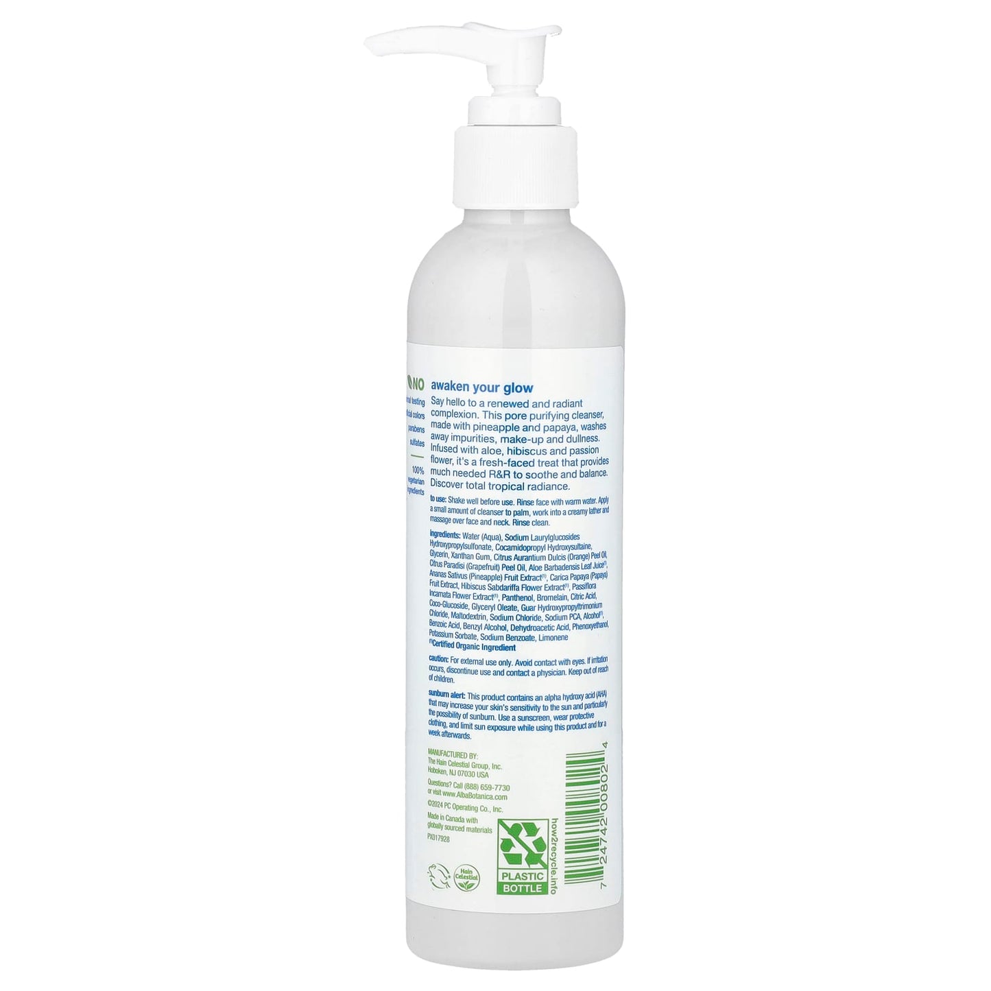 Exfoliating Facial Cleanser | Alba Botanica | Pineapple Enzyme & Aloe - Image 2