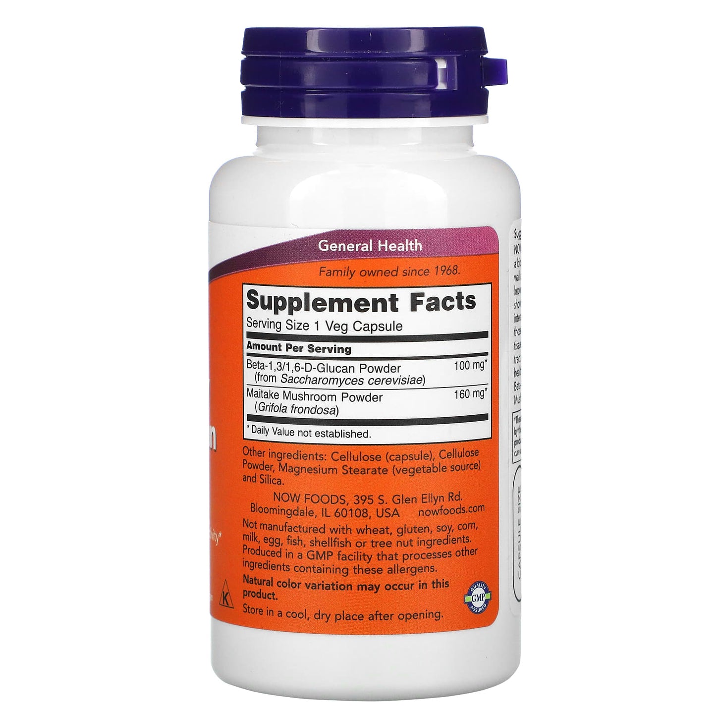 NOW Foods, Beta-1,3/1,6-D-Glucan, 100 mg, 90 Veg Capsules - Image 2