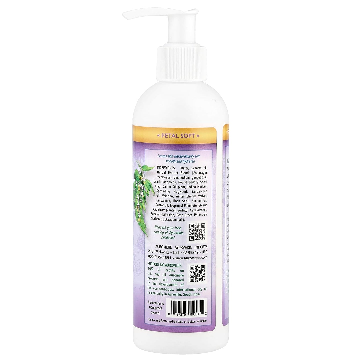 Ayurvedic Rejuvenating Lotion for Soft, Smooth Skin by Auromere - 8 fl oz - Image 2