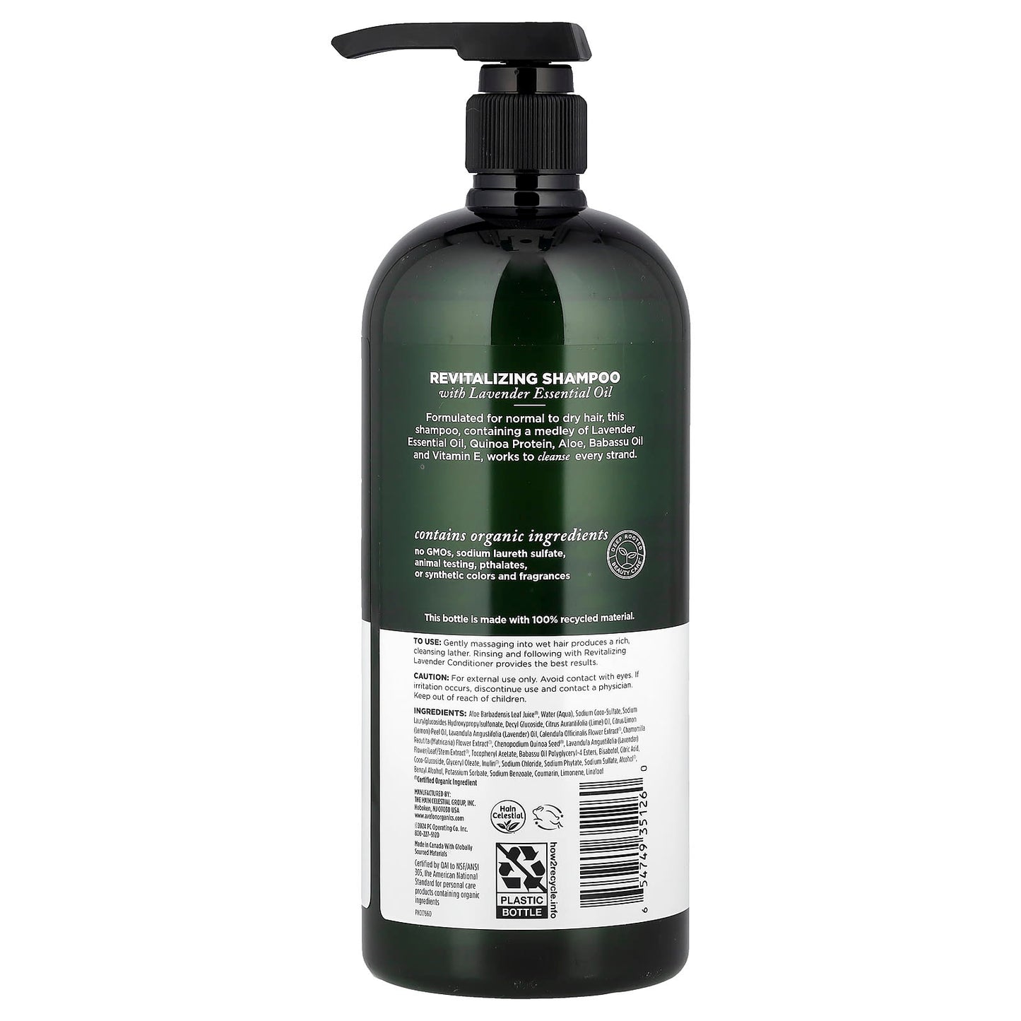 Avalon Organics Revitalizing Lavender Shampoo for Normal to Dry Hair - Image 2