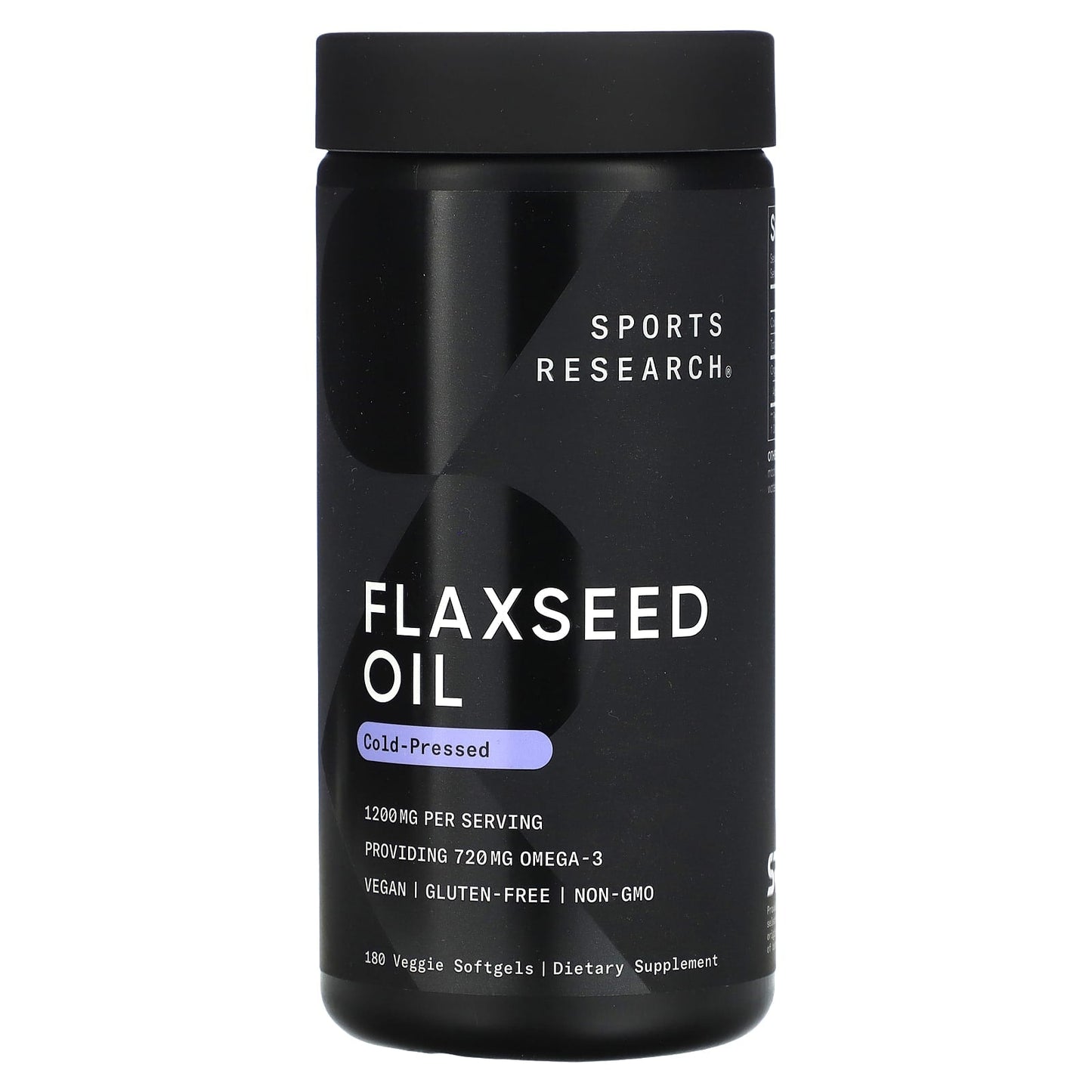Sports Research, Flaxseed Oil, 1,200 mg, 180 Veggie Softgels - Image 1