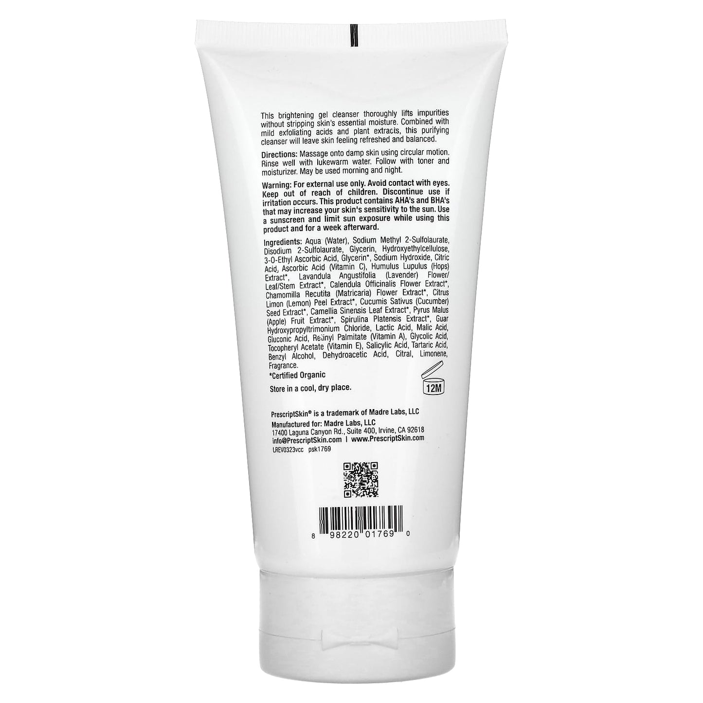 Brightening Vitamin C Gel Cleanser for Radiant Skin - 6 fl oz - Image 2