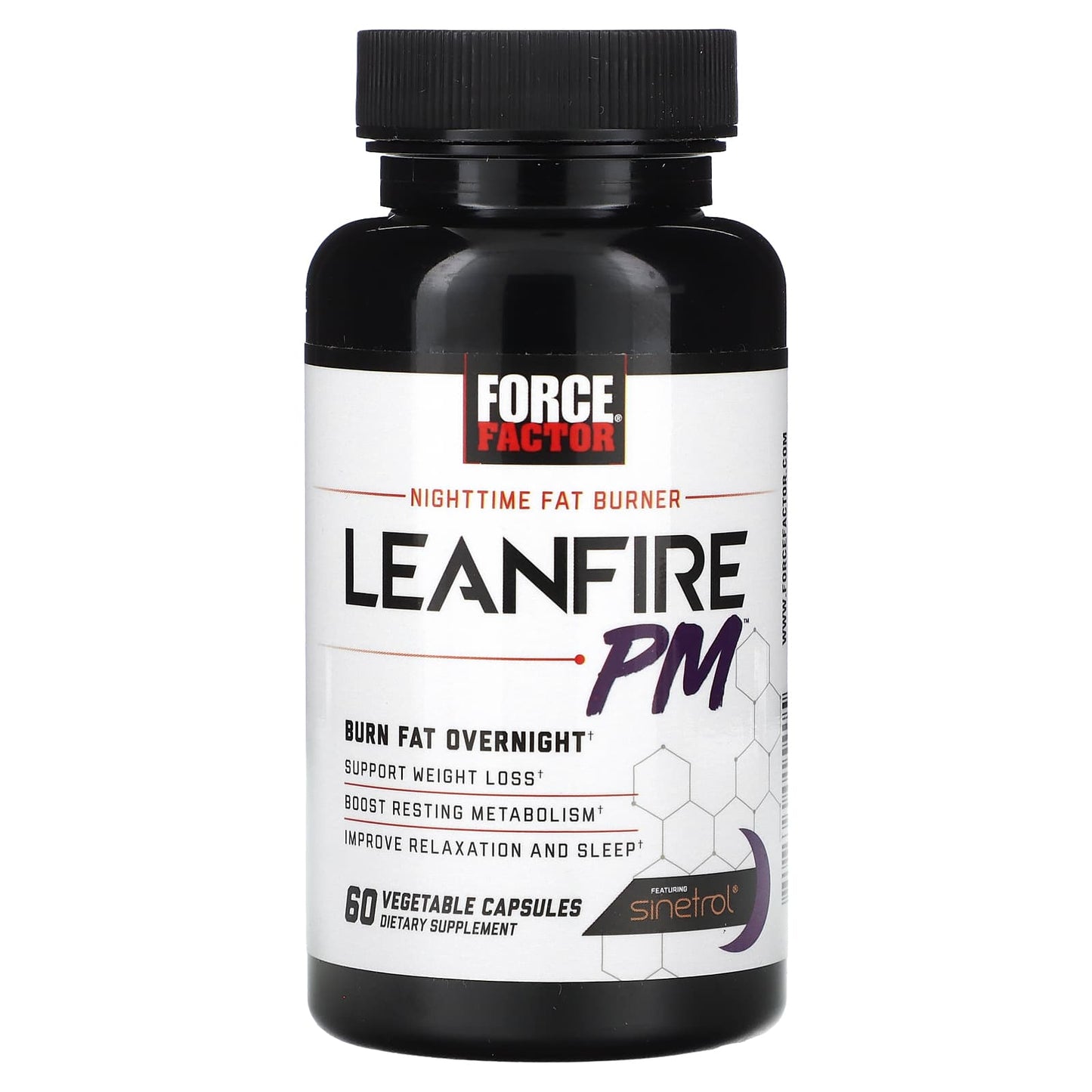 Force Factor LeanFire PM Nighttime Fat Burner 60 Capsules - Image 1