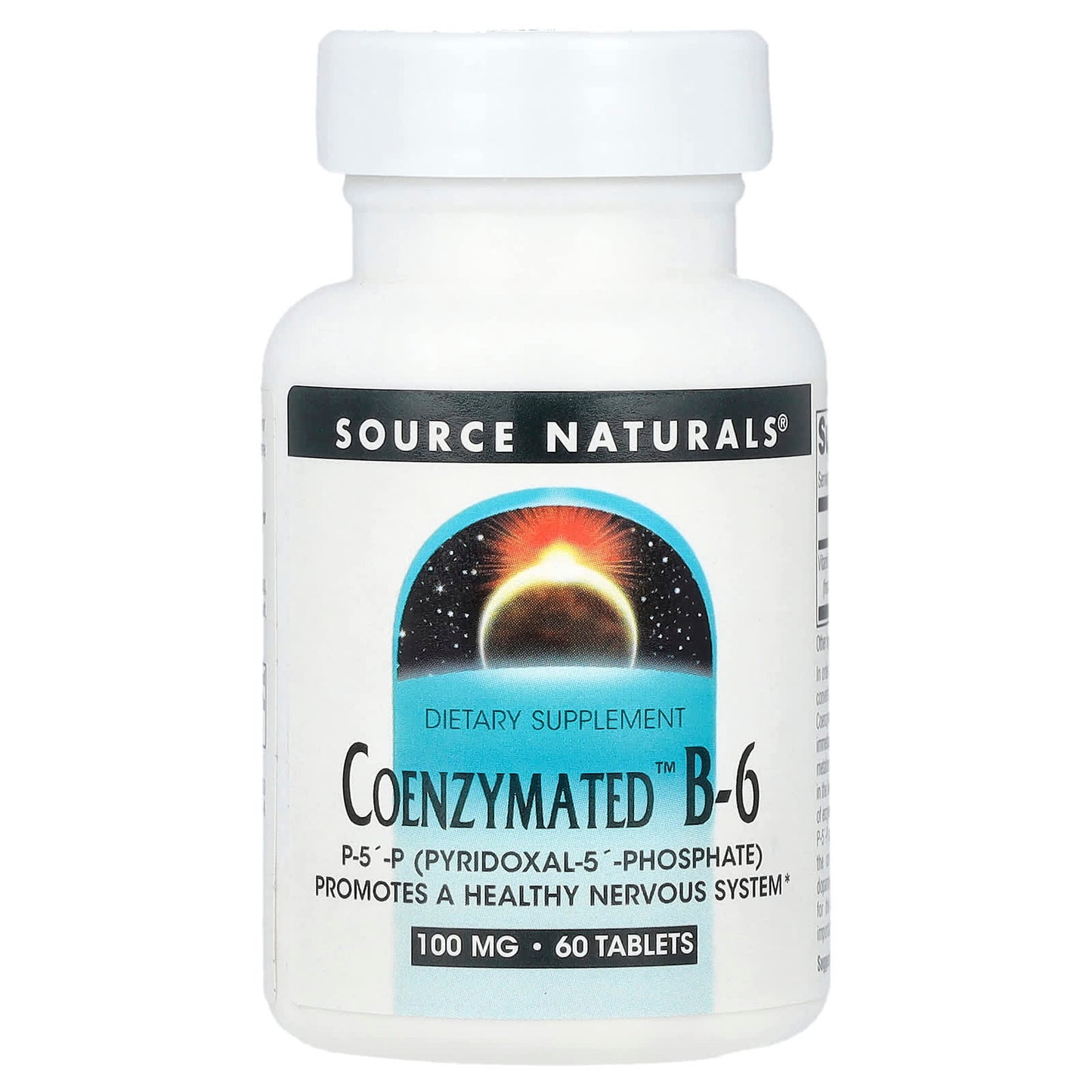 Source Naturals, Coenzymated™ B-6, 100 mg, 60 Tablets - Image 1
