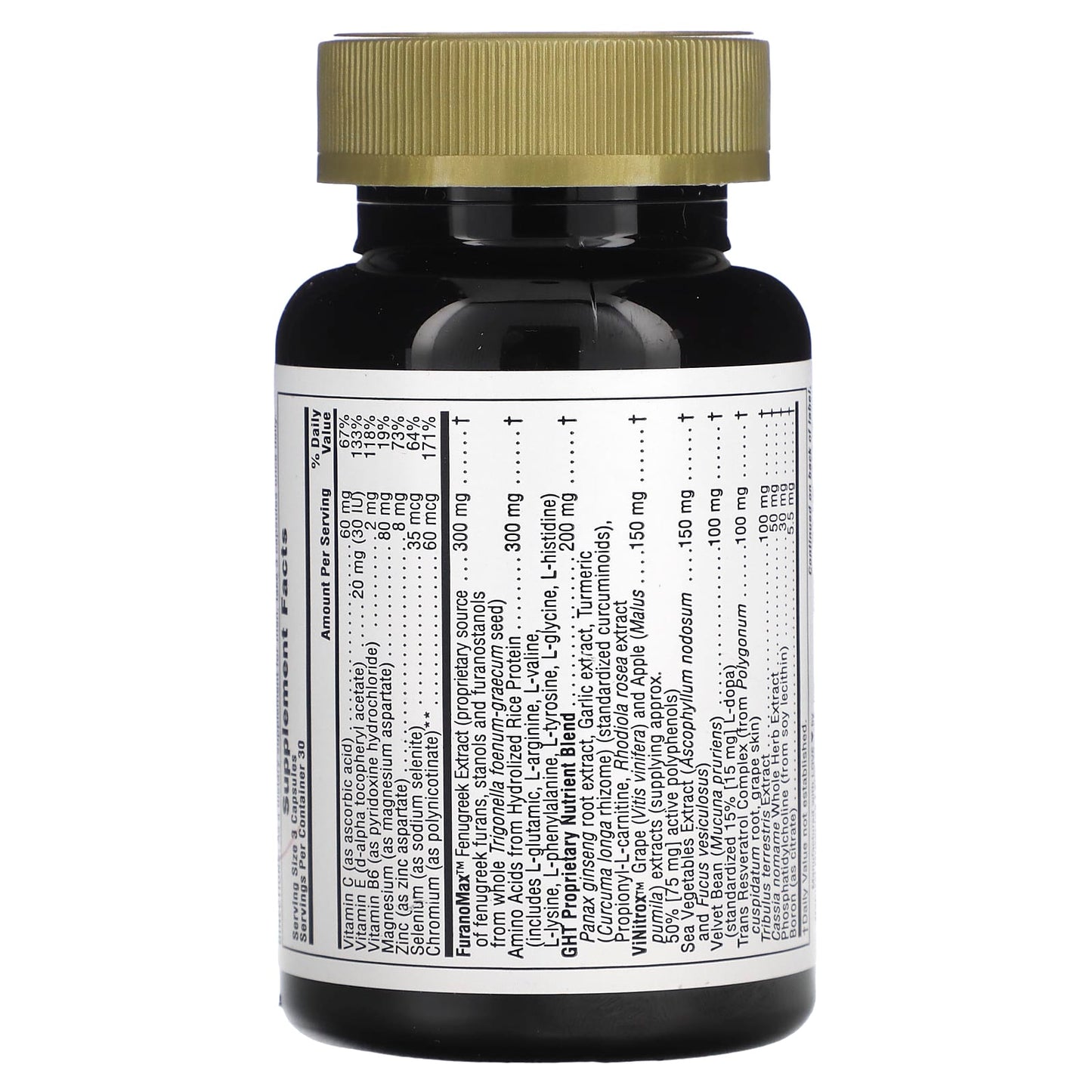 NaturesPlus, GHT Male, Human Growth Hormone And Testosterone Support For Men, 90 Vegetarian Capsules - Image 2