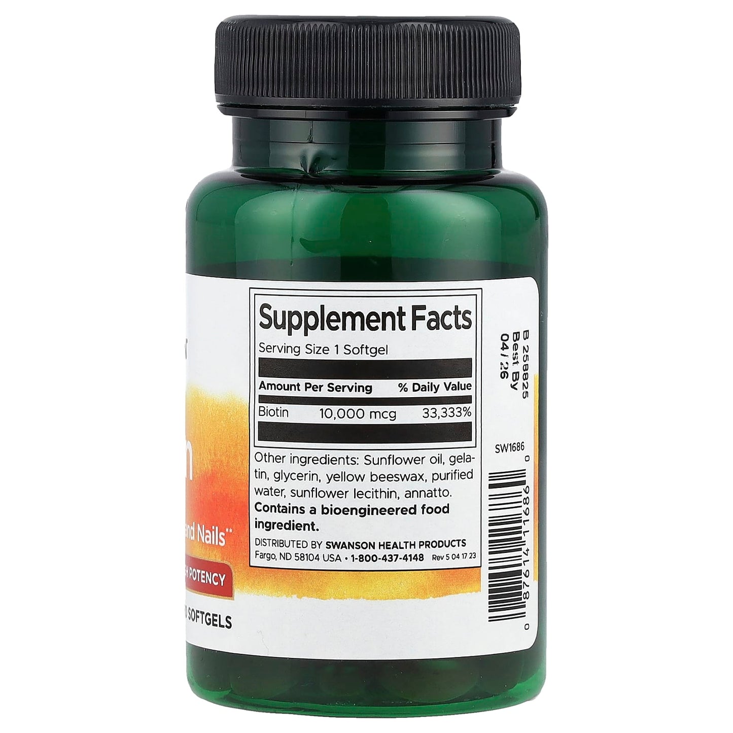 Swanson, Biotin, 10,000 mcg, 60 Softgels - Image 2