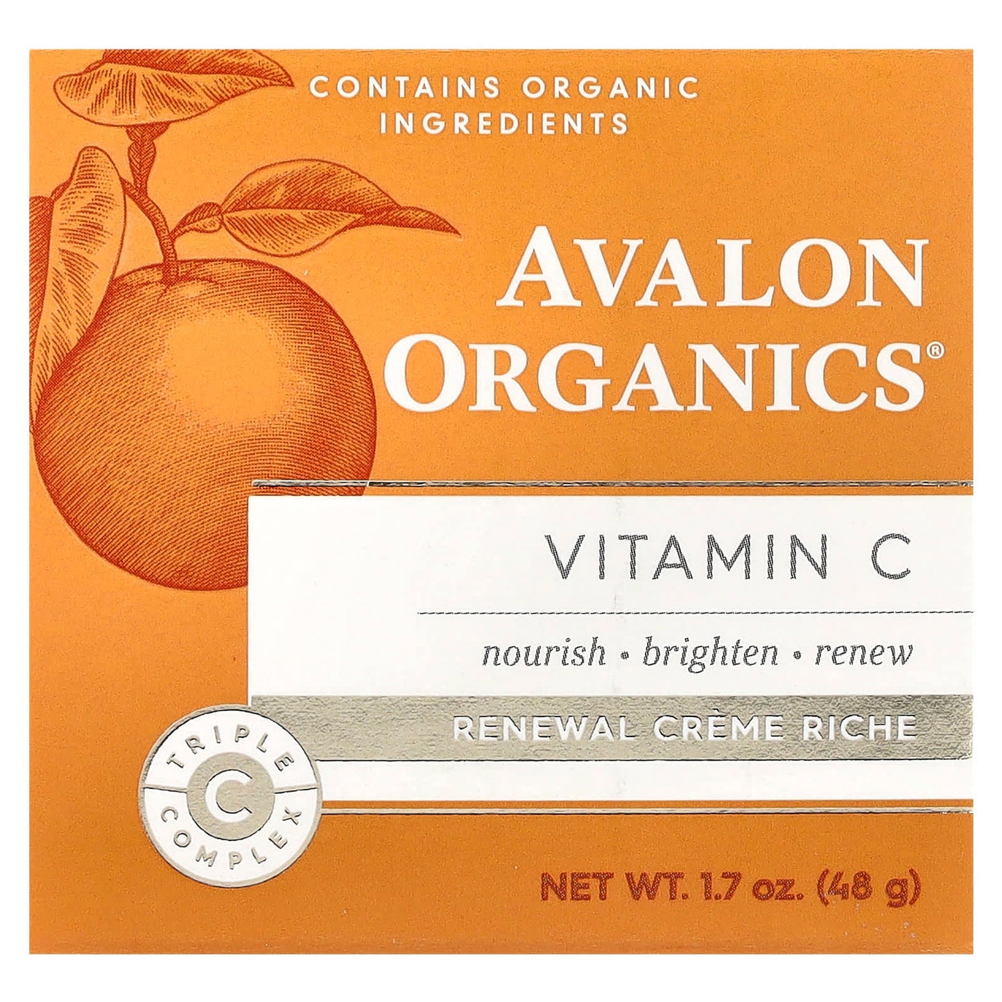 Avalon Organics Vitamin C Renewal Creme Riche for Sensitive Skin - Image 2