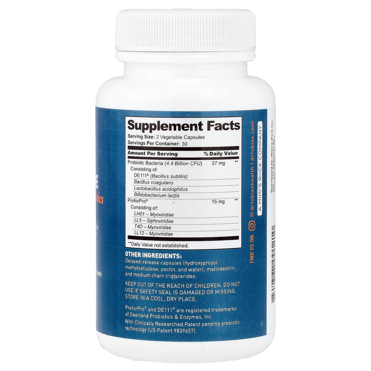 Deep Immune Probiotics & Prebiotics by Dr. Tobias - 60 Capsules - Image 2