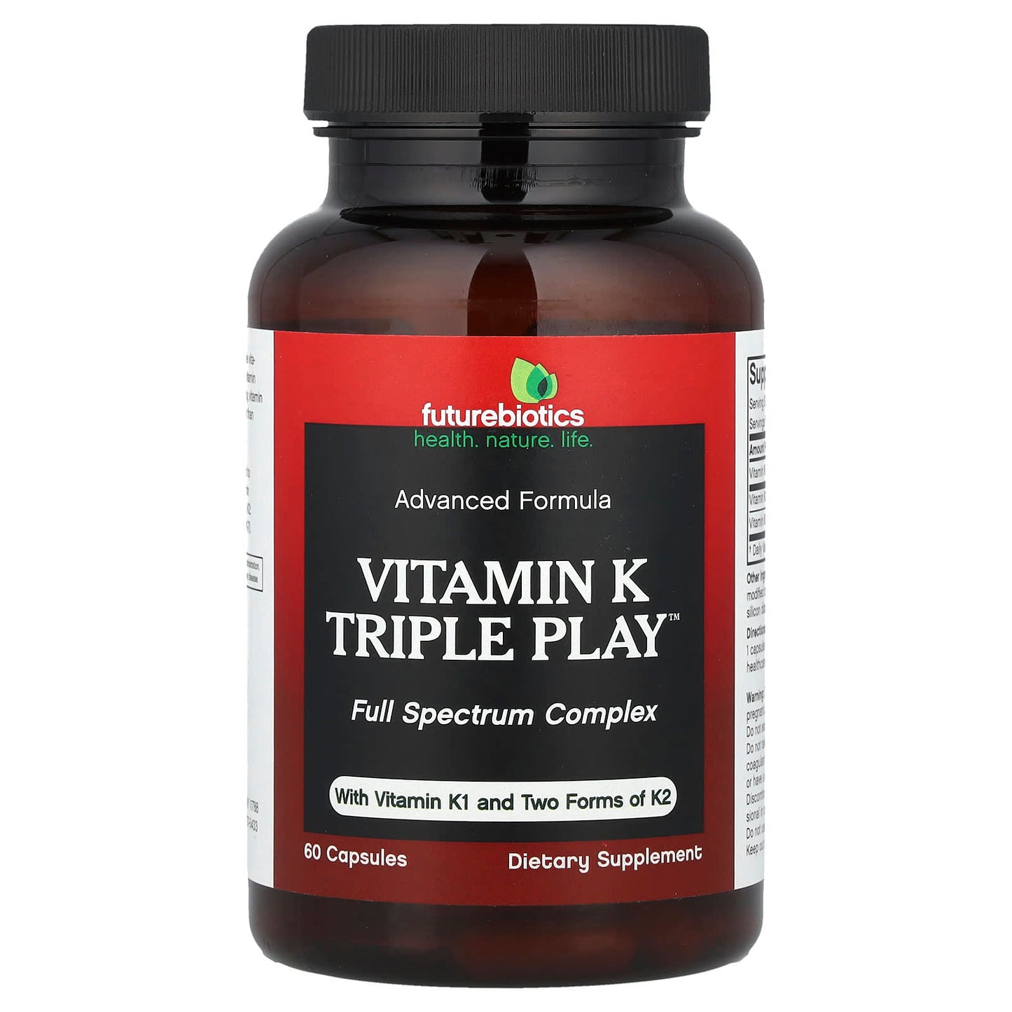 Futurebiotics Vitamin K Triple Play 60 Capsules - Image 1