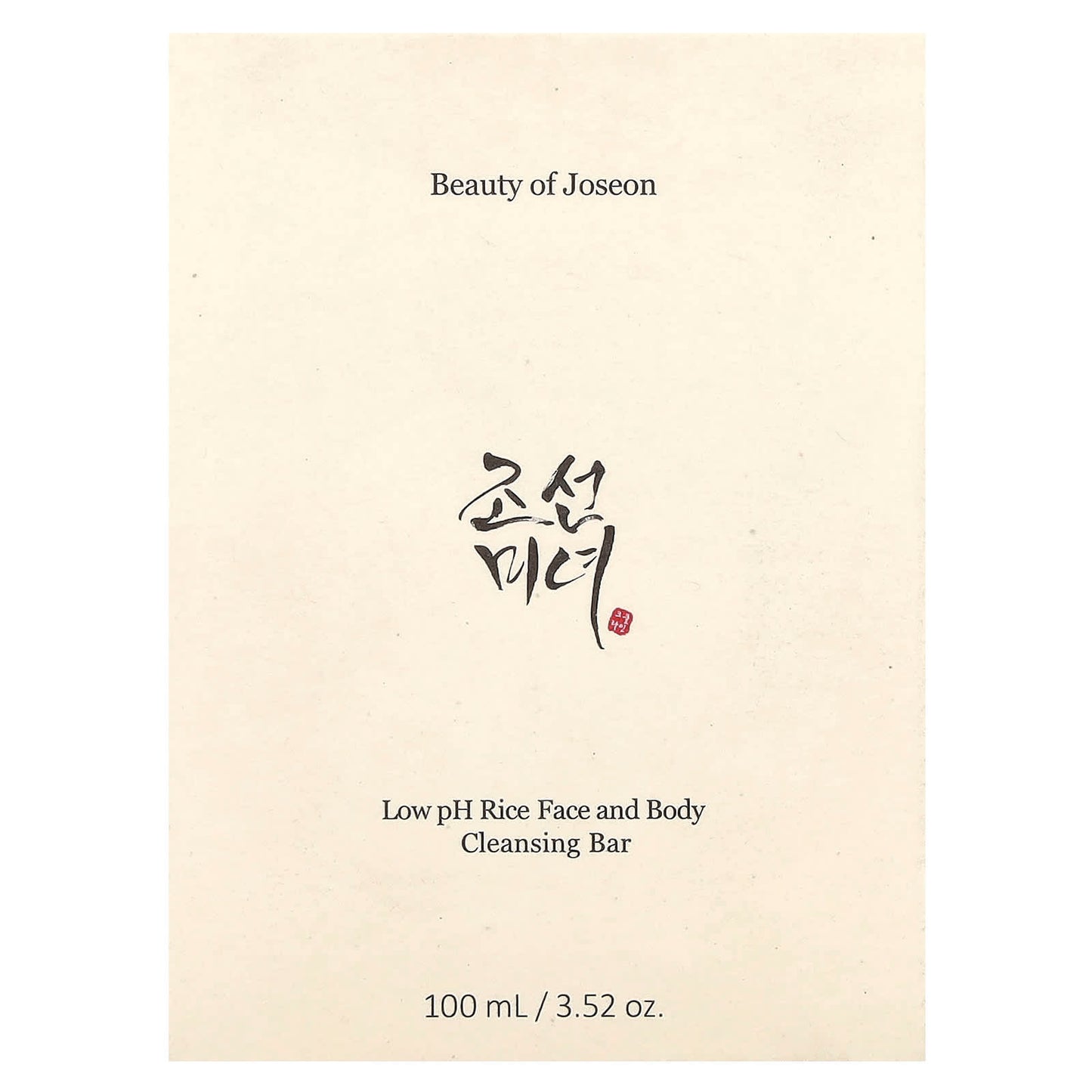 Beauty of Joseon Sulfate-Free Rice Cleansing Bar, Low pH Face & Body Soap, 3.52 oz - Image 1