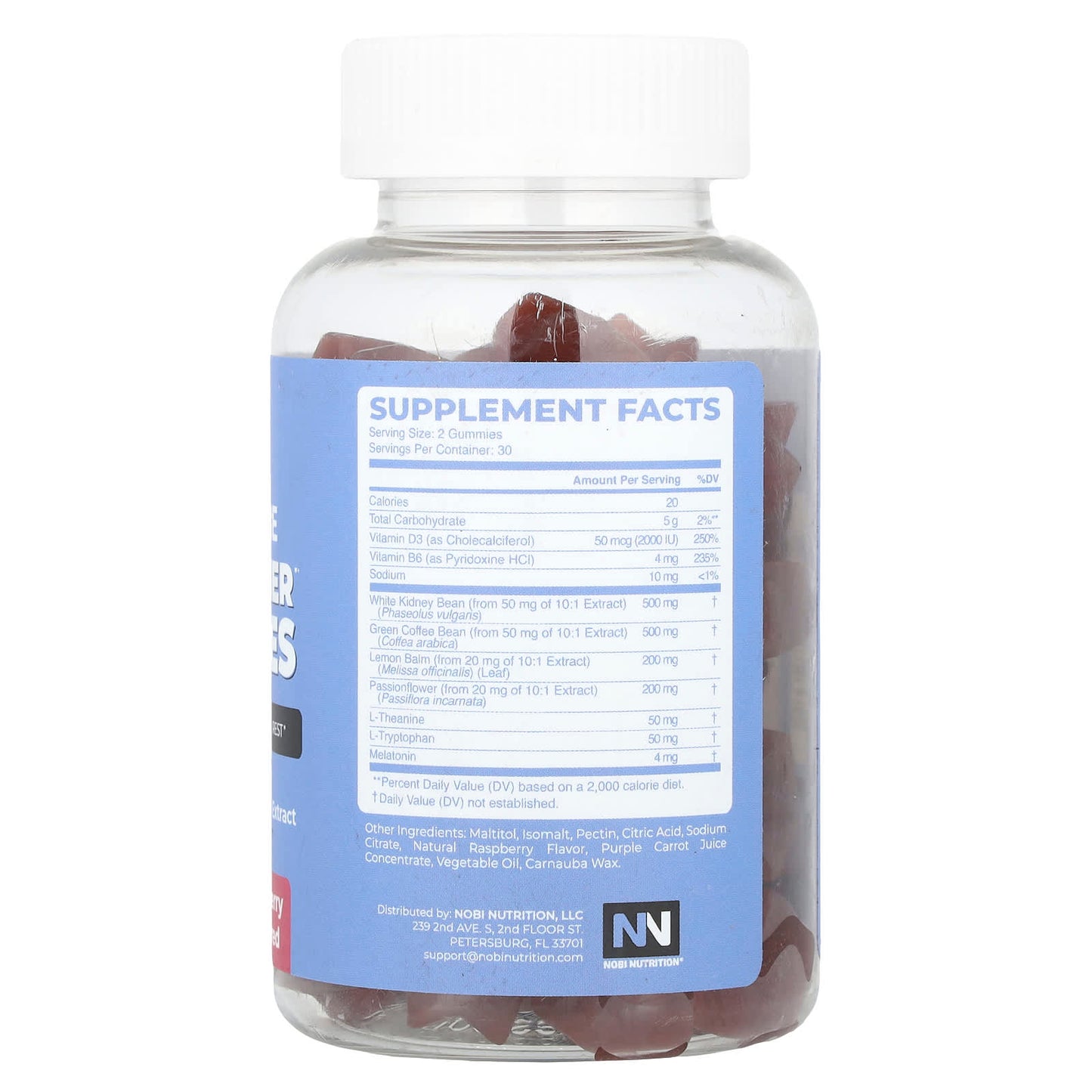 Nobi Nutrition, Night Time Fat Burner Gummies, Raspberry, 60 Pectin Based Gummies - Image 2