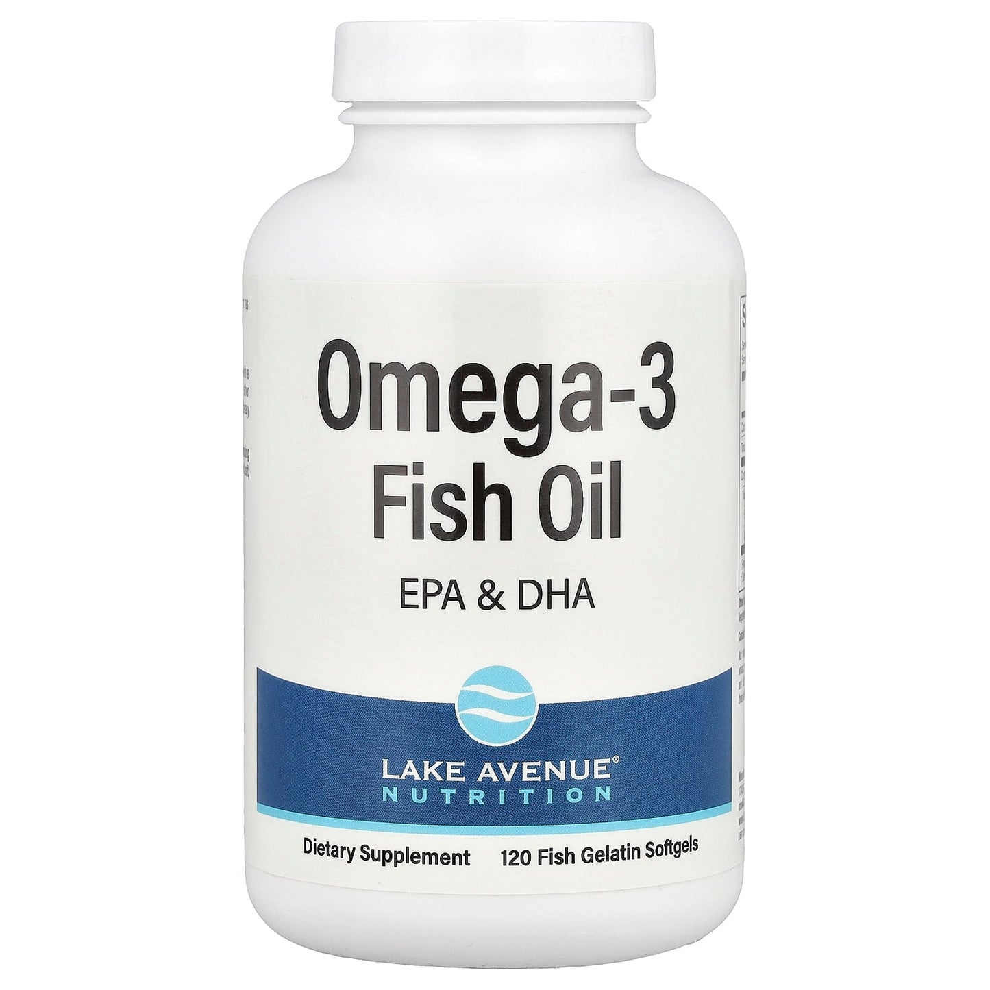 Omega-3 Fish Oil, 120 Softgels for Heart Health | Lake Avenue Nutrition - Image 1