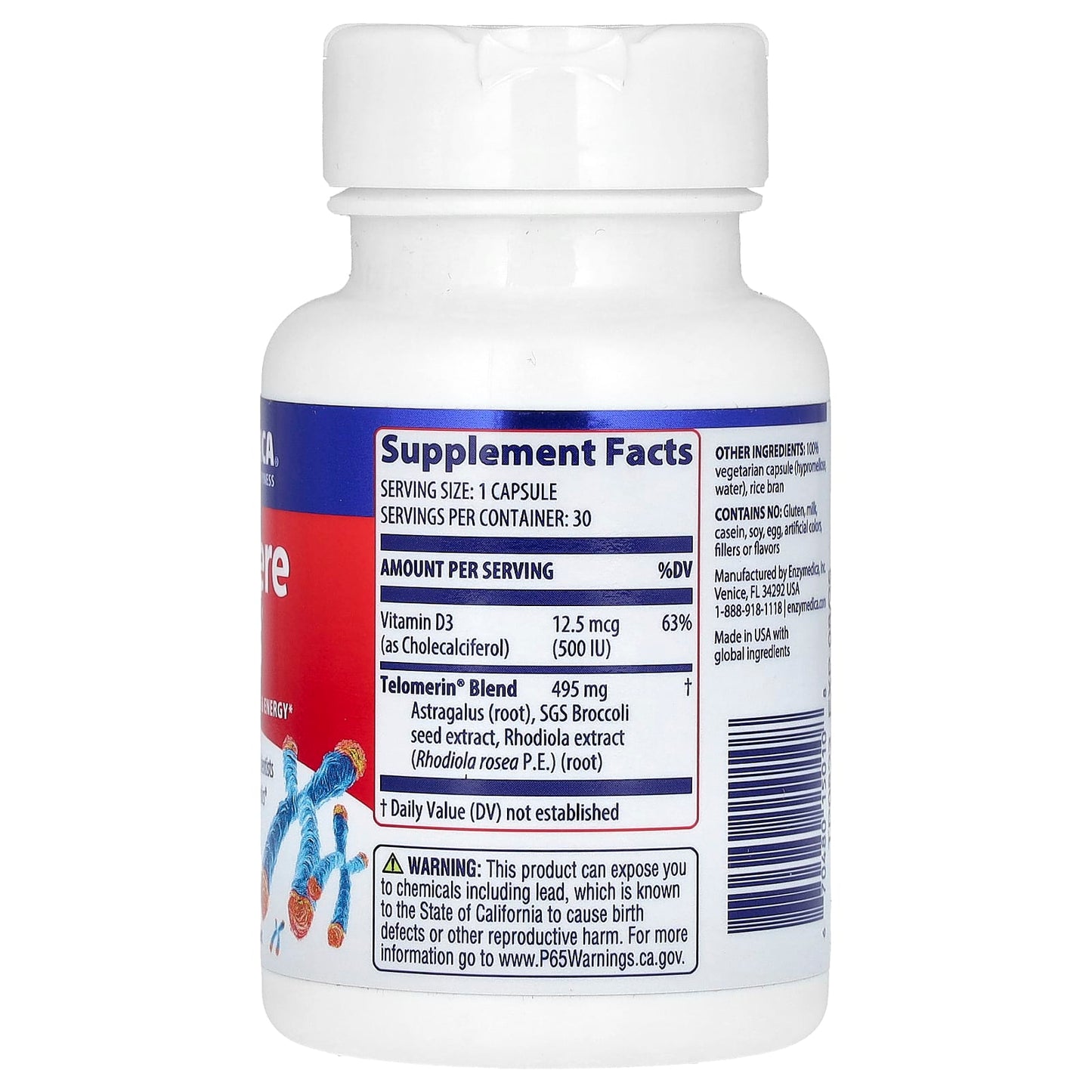 Unlock Vibrant Aging with Enzymedica Telomere Plus Capsules - Image 2