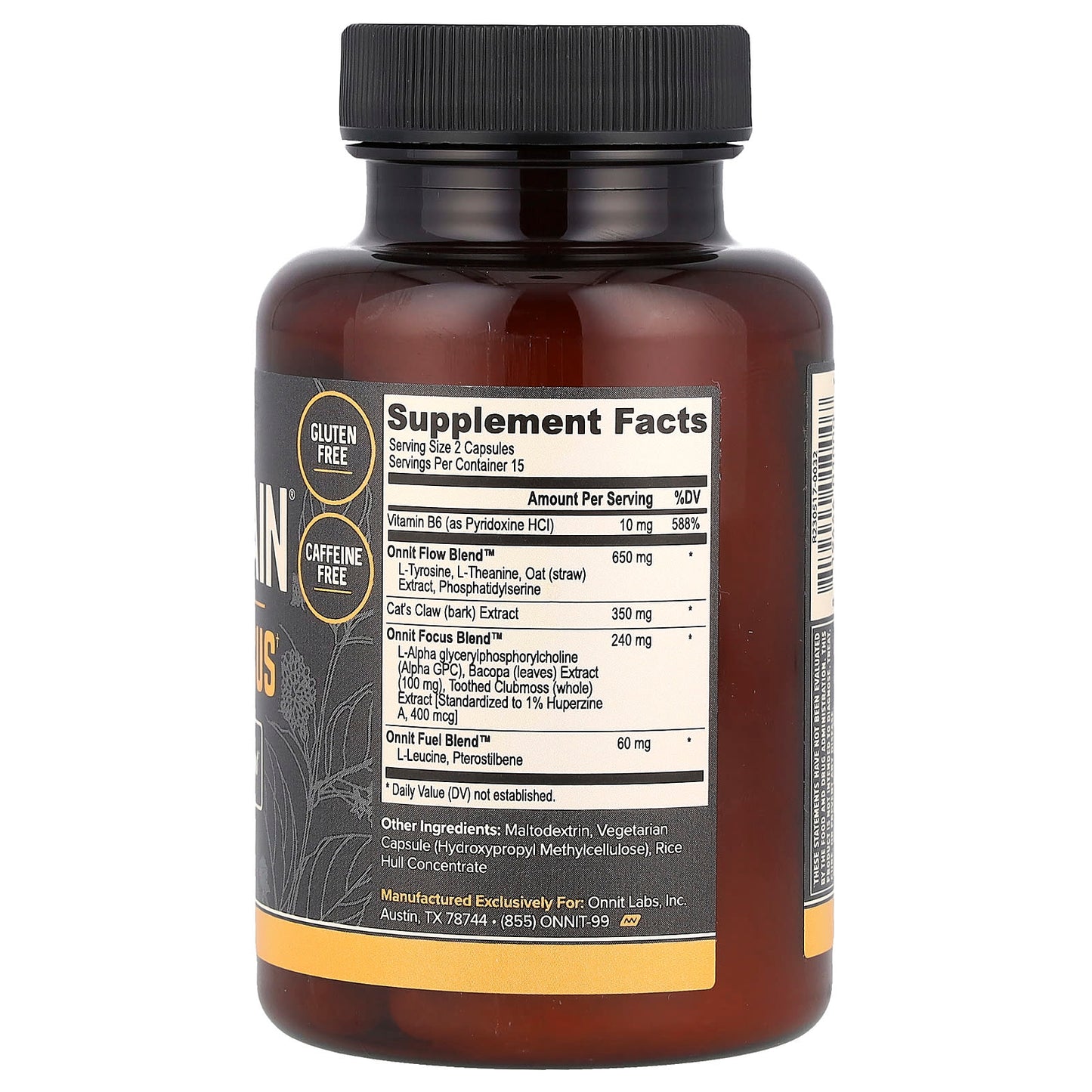 Onnit, Alpha Brain®, 30 Capsules