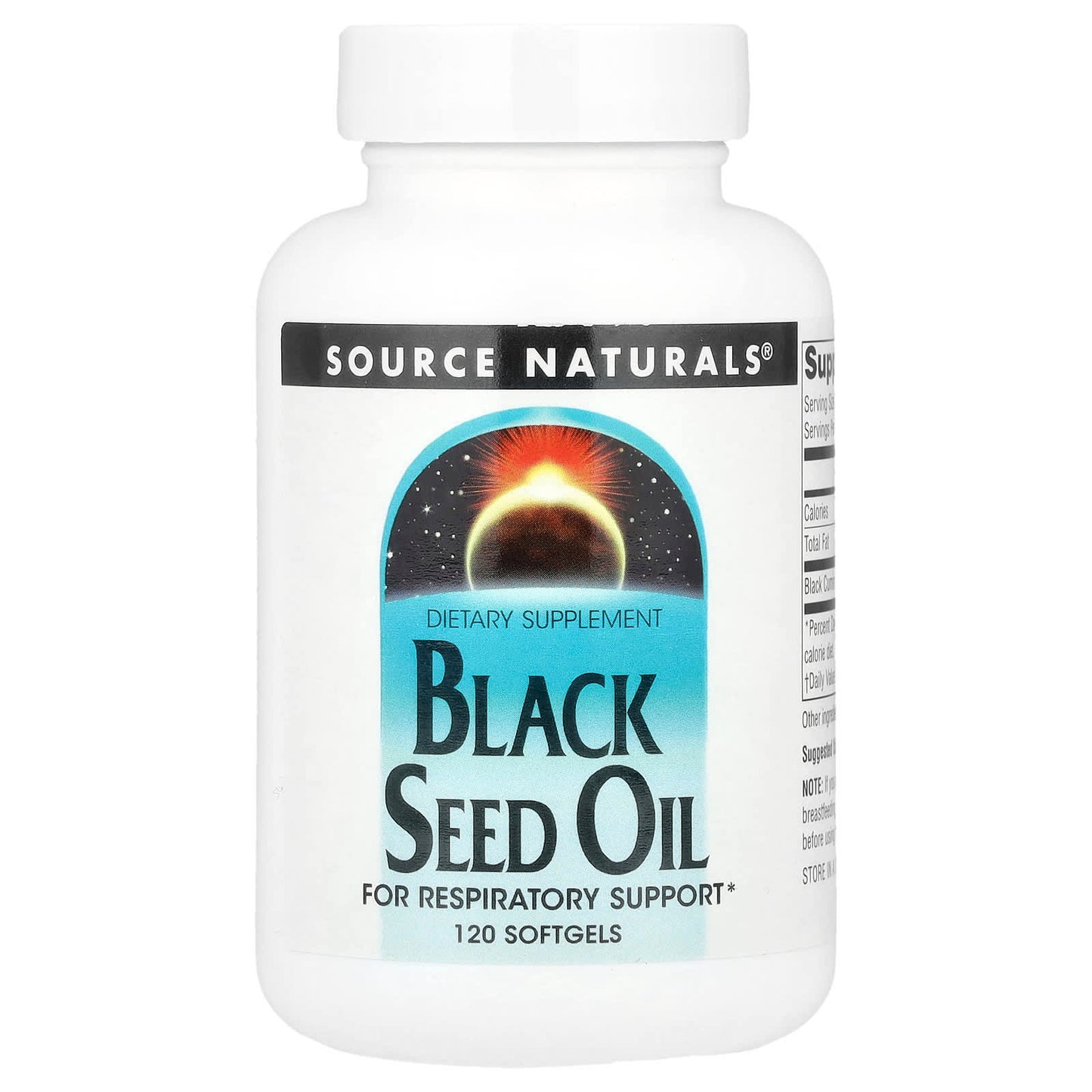 Source Naturals, Black Seed Oil, 120 Softgels (500 mg per Softgel) - Image 1