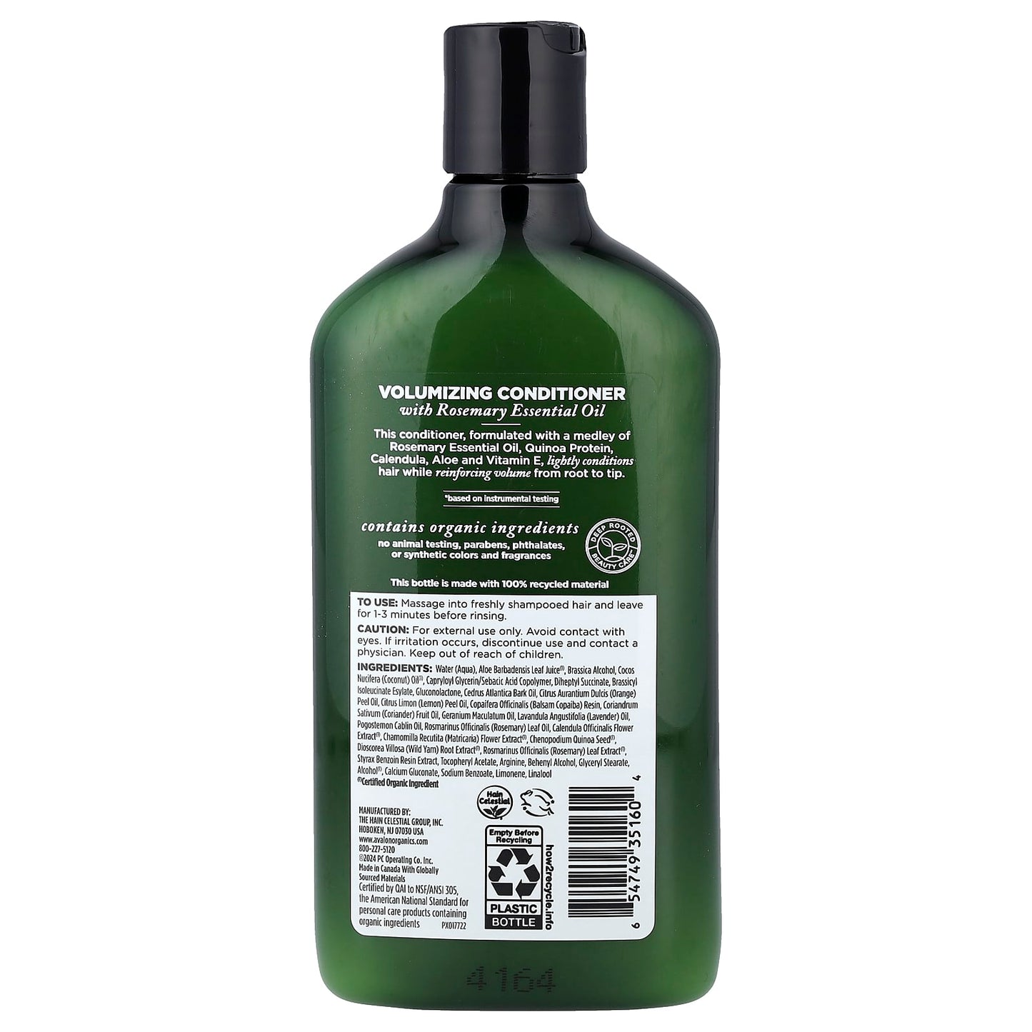 Avalon Organics Volumizing Rosemary Conditioner, 11 oz - Image 2