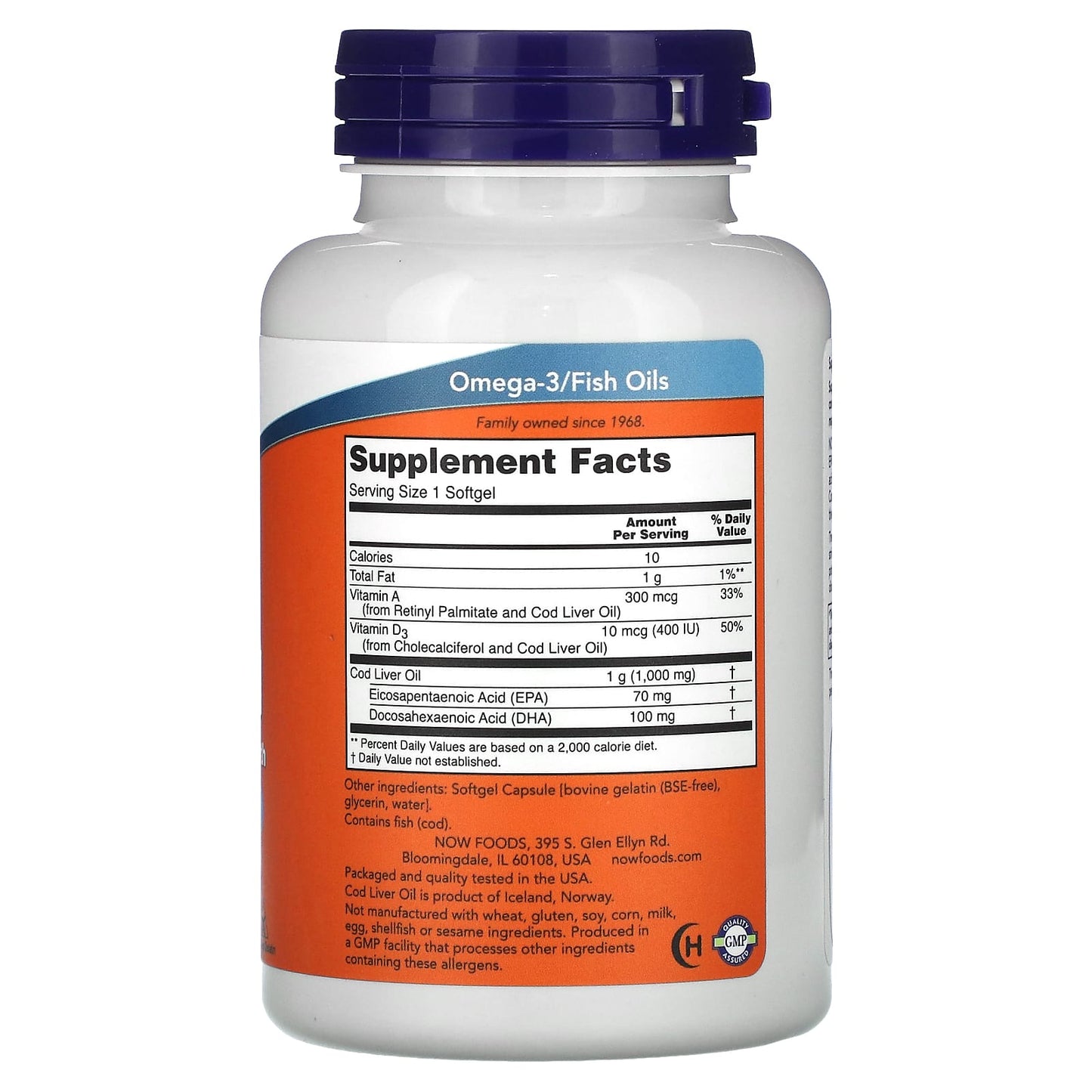 NOW Foods, Cod Liver Oil, Extra Strength, 1,000 mg, 90 Softgels - Image 2