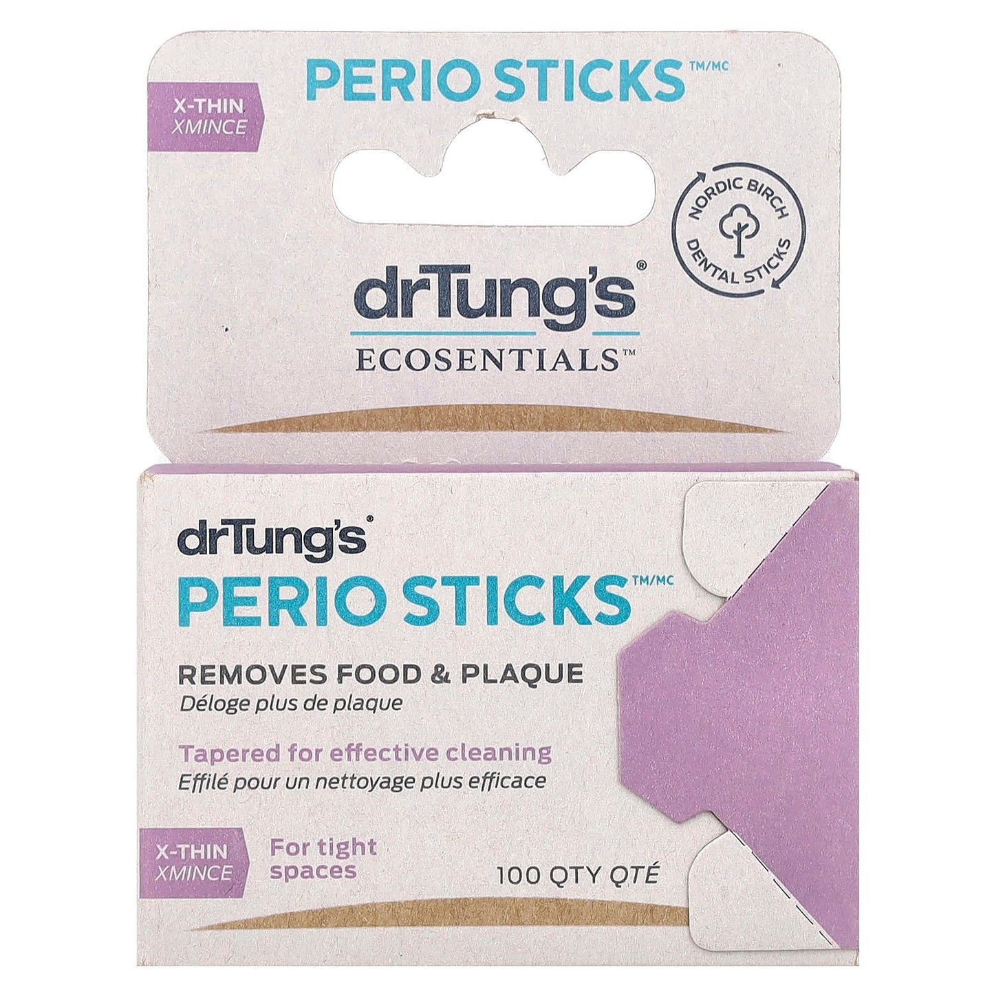 Dr. Tung's Perio Sticks X-Thin, 100 Eco-Friendly Dental Sticks - Image 1