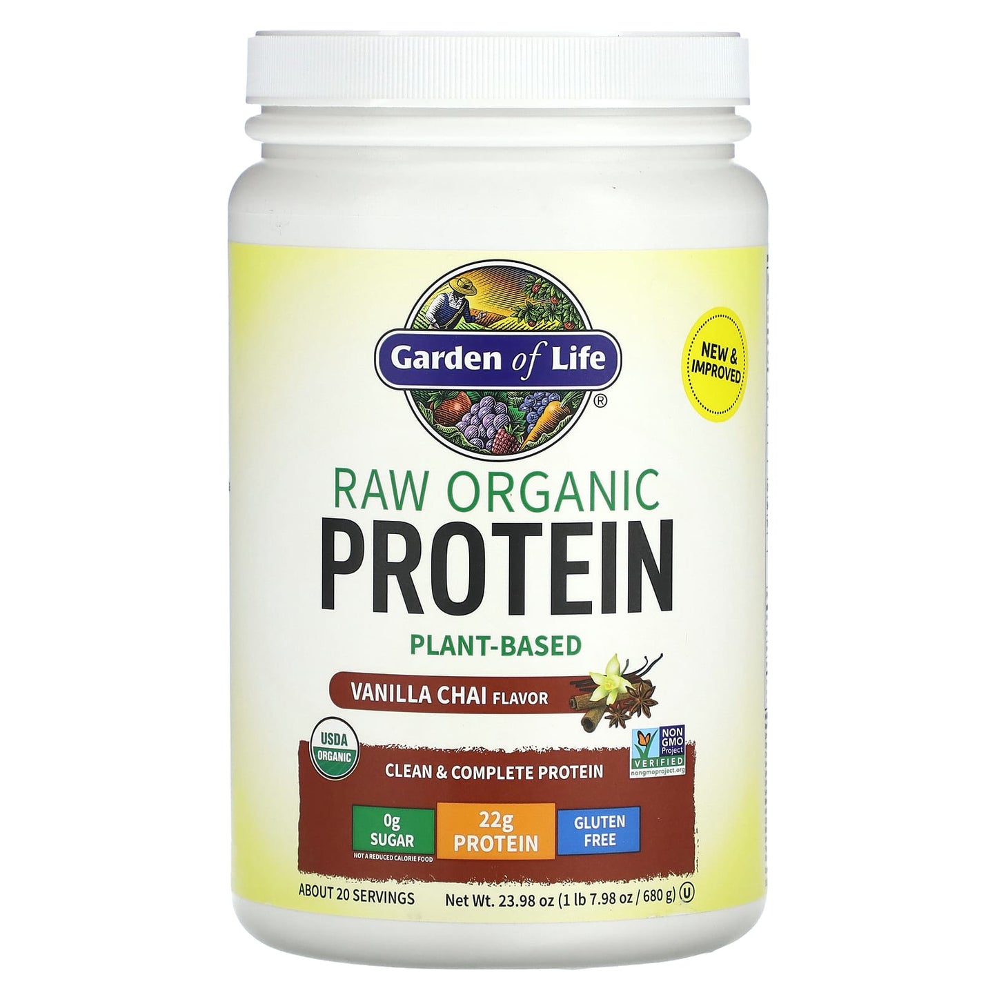 Garden of Life RAW Organic Vanilla Chai Protein Powder - Image 1