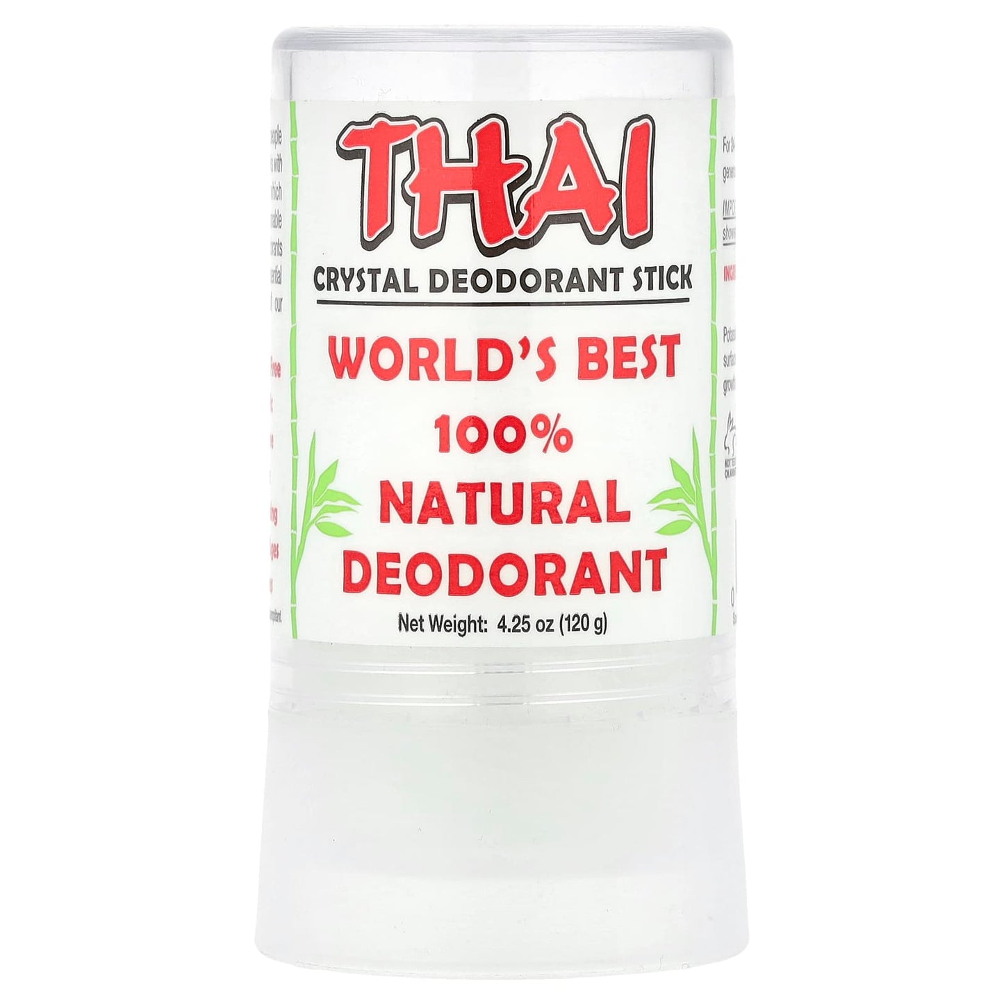 Thai Deodorant Stone, Thai Crystal Deodorant Stick, 4.25 oz (120 g) - Image 1