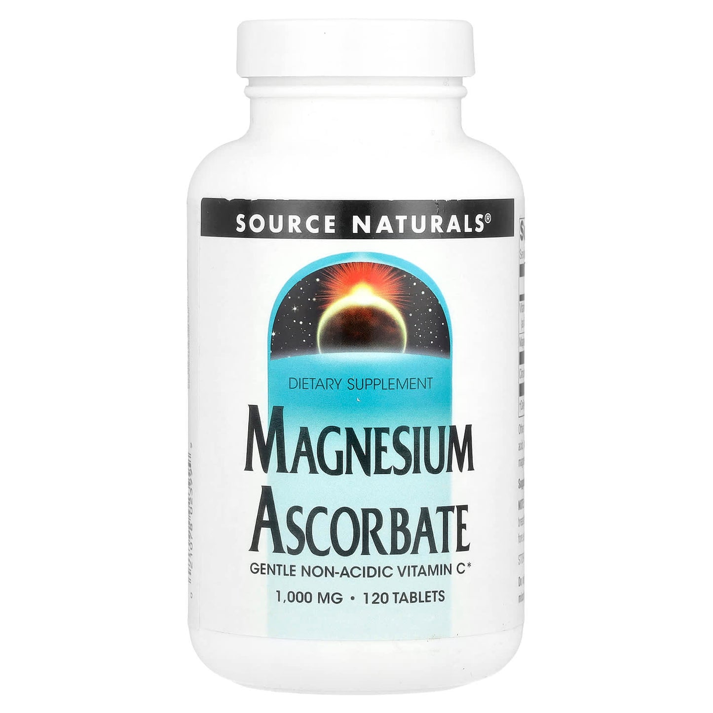 Source Naturals, Magnesium Ascorbate, 1,000 mg , 120 Tablets - Image 1