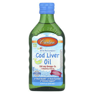 Carlson Kid's Norwegian Cod Liver Oil with Vitamins A & D3 - 8.4 fl oz