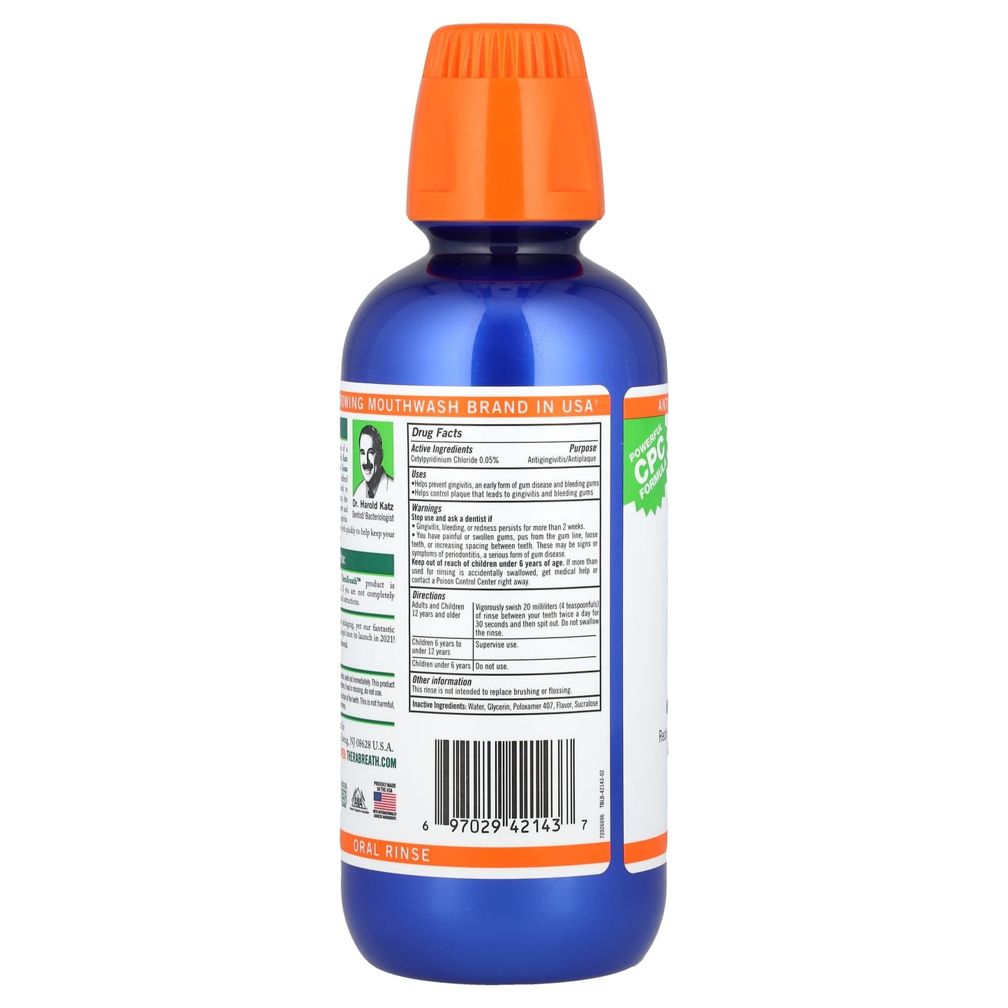 TheraBreath, Healthy Gums Oral Rinse, Clean Mint, 16 fl oz (473 ml) - Image 2