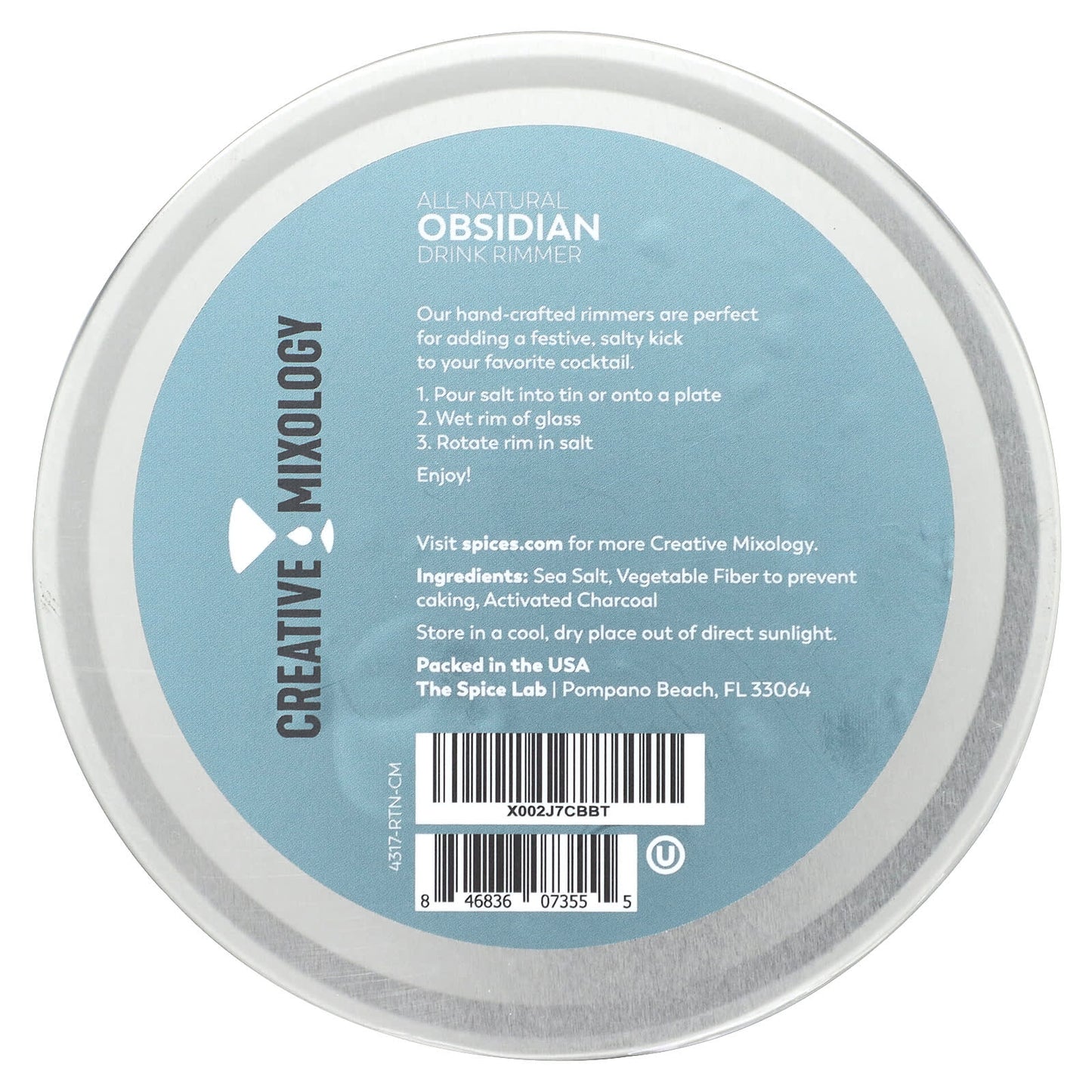 The Spice Lab, Creative Mixology, All-Natural Black Obsidian Salt Rimmer, 3.2 oz (92 g) - Image 2