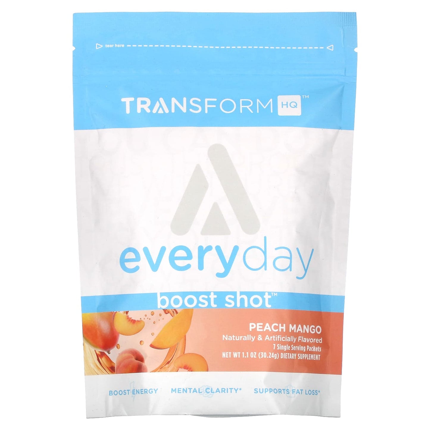 TransformHQ, Everyday, Boost Shot, Peach Mango, 1.1 oz (30.24 g) - Image 1