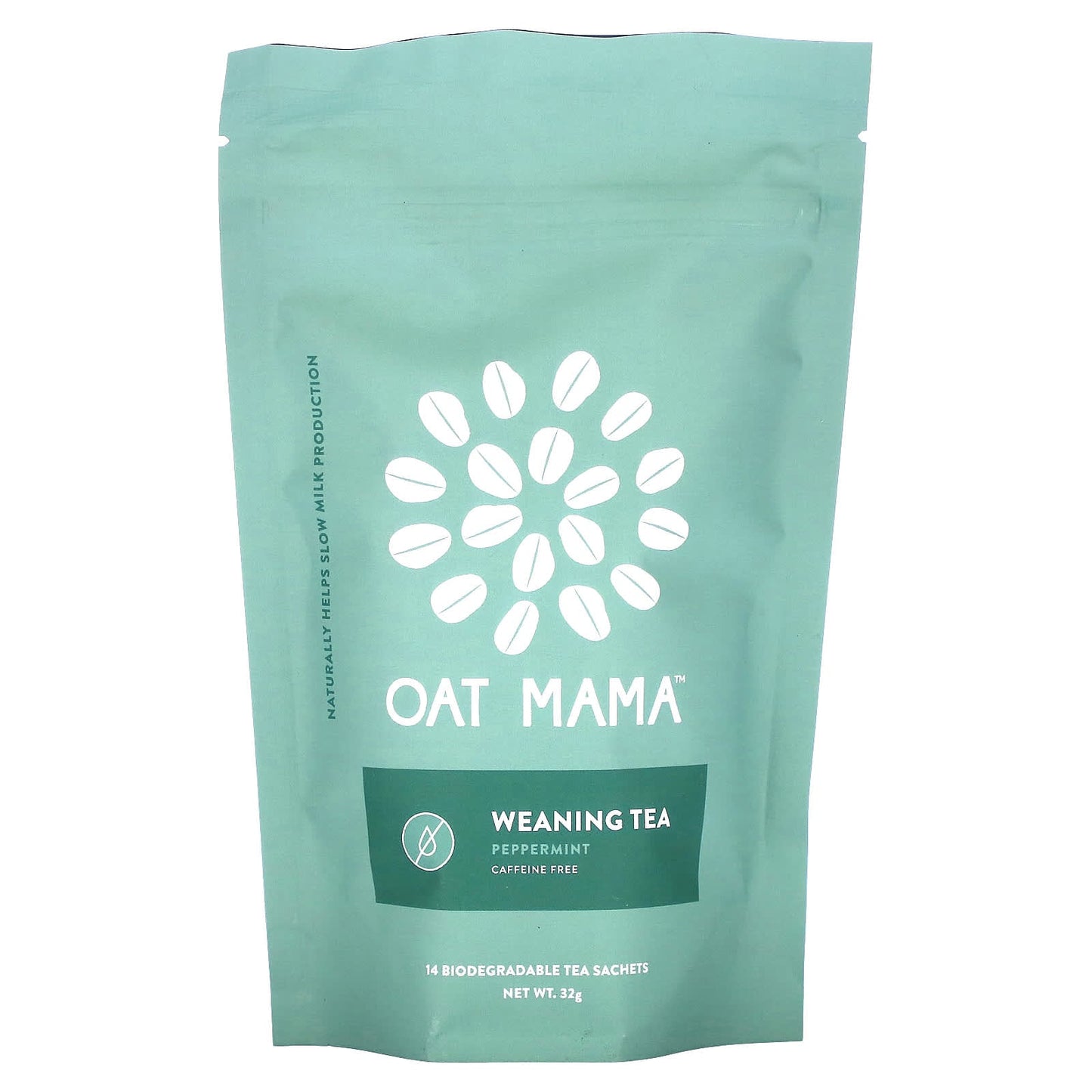 Oat Mama, Weaning Tea, Peppermint, Caffeine Free, 14 Sachets, 32 g - Image 1