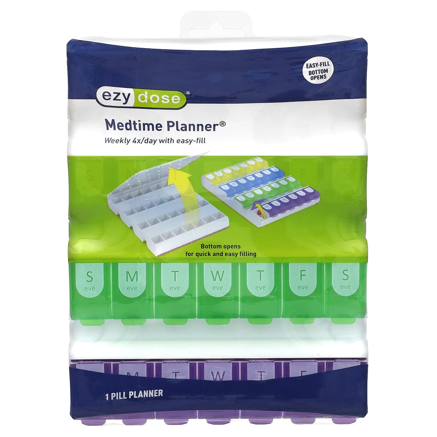 Easy-Fill Medtime Planner with Weekly Pill Organizer by Ezy Dose - Image 1