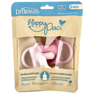 Dr. Brown's HappyPaci Pacifier, 3 Pack for 0-6 Months