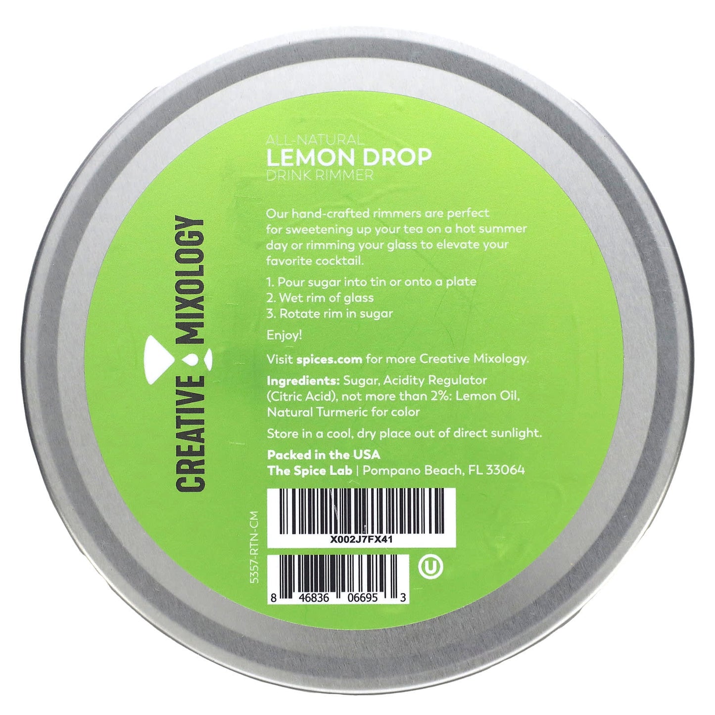 The Spice Lab, Creative Mixology, Lemon Drop Sugar Rimmer, 3.5 oz (99 g) - Image 2