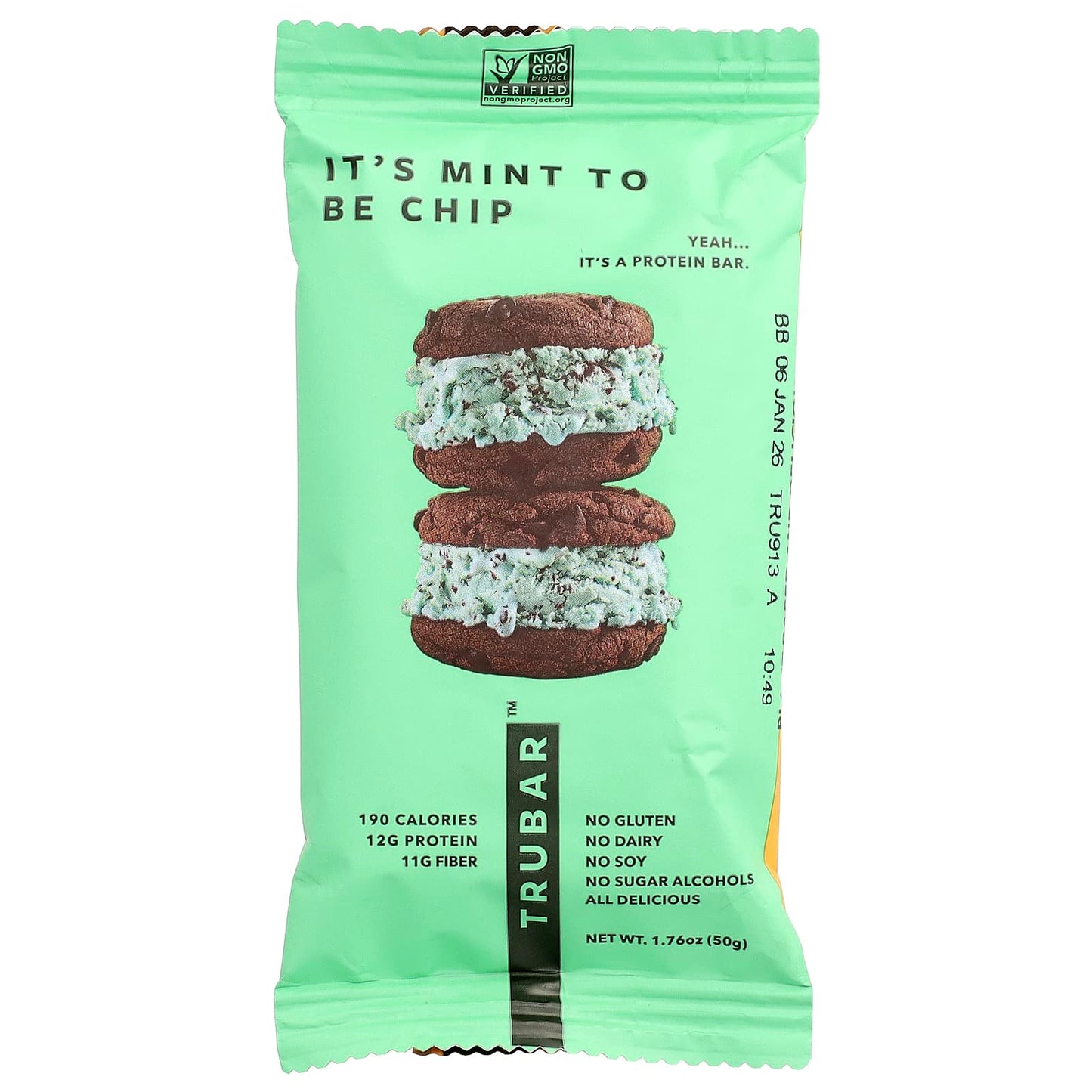 Trubar, Protein Bar, It's Mint To Be Chip, 1.76 oz (50 g) - Image 1