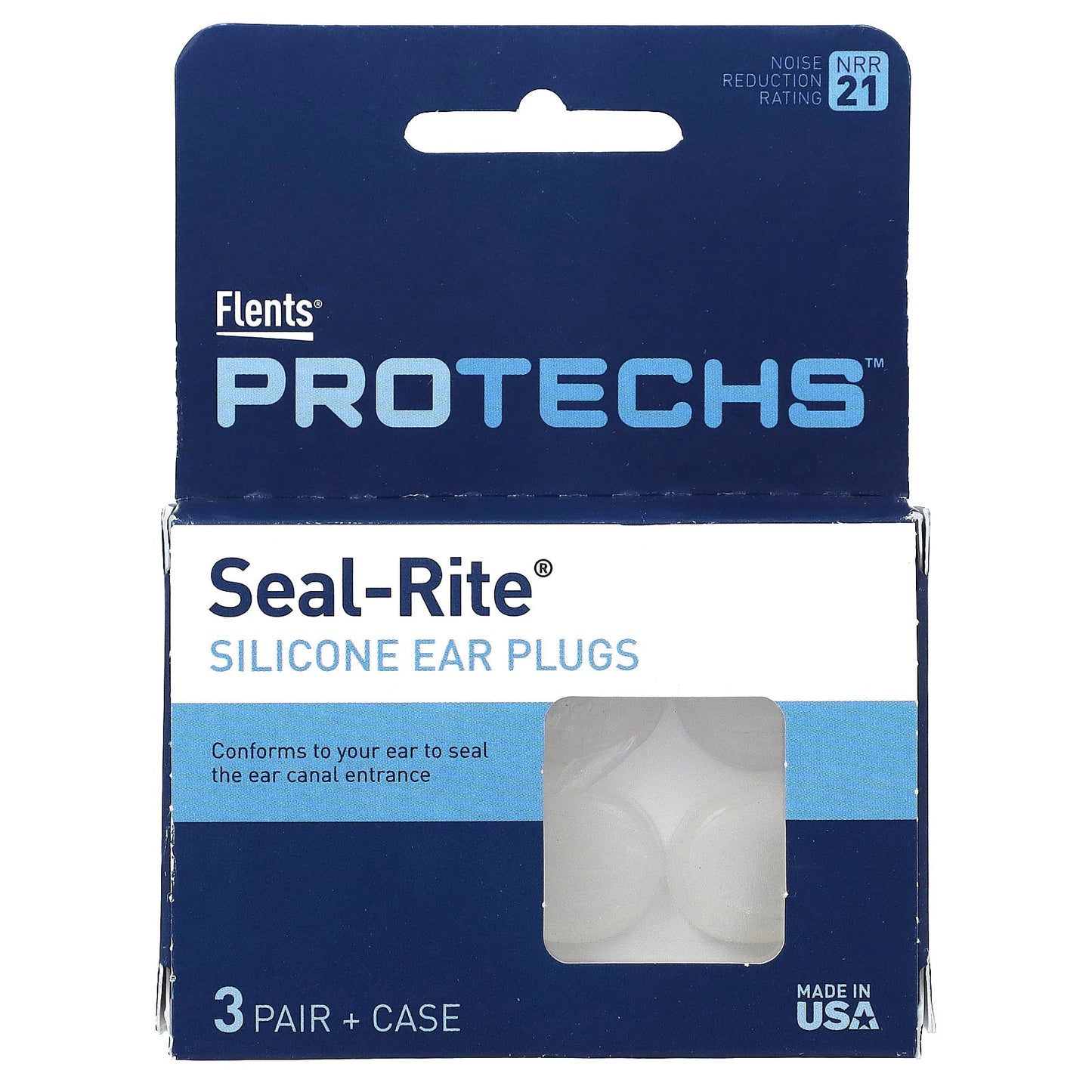 Protect Your Ears with Flents Silicone Ear Plugs (3 Pair + Case) - Image 1