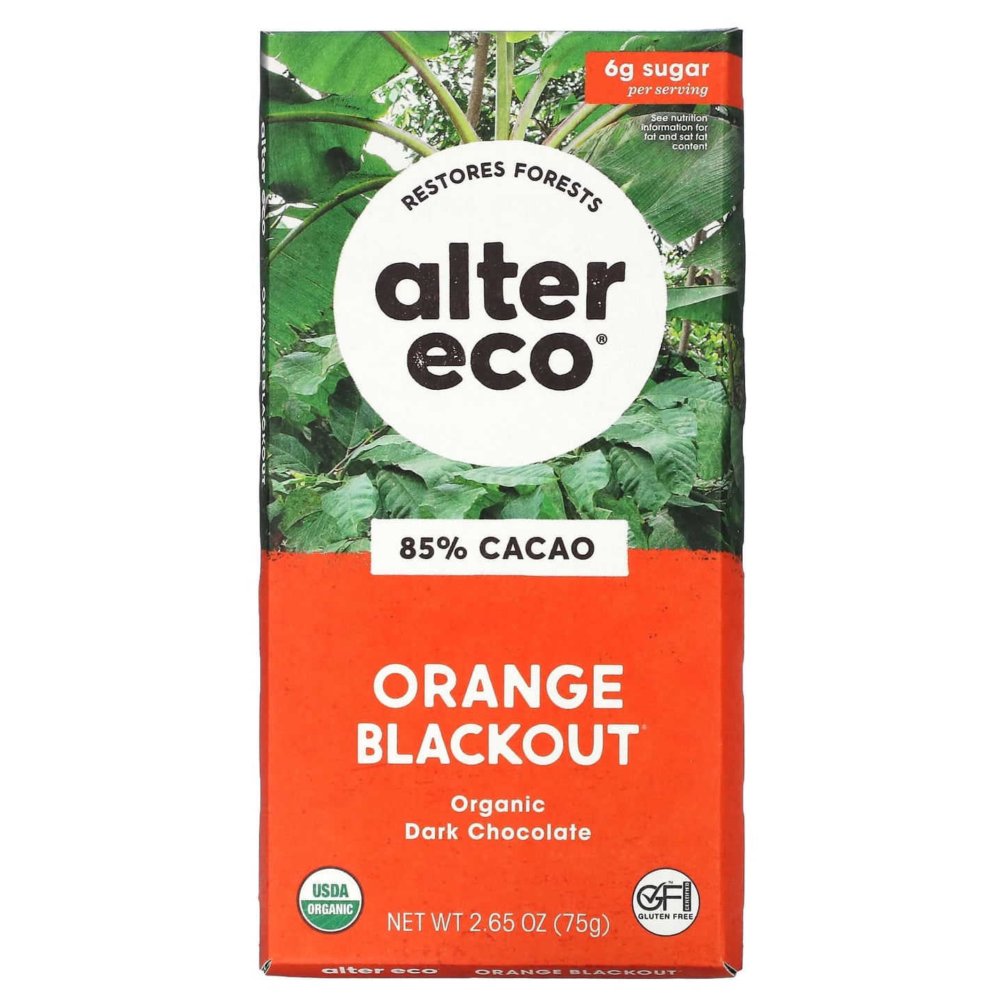 Dark Chocolate Bar with Clean Ingredients, Organic & Fair Trade - Image 1