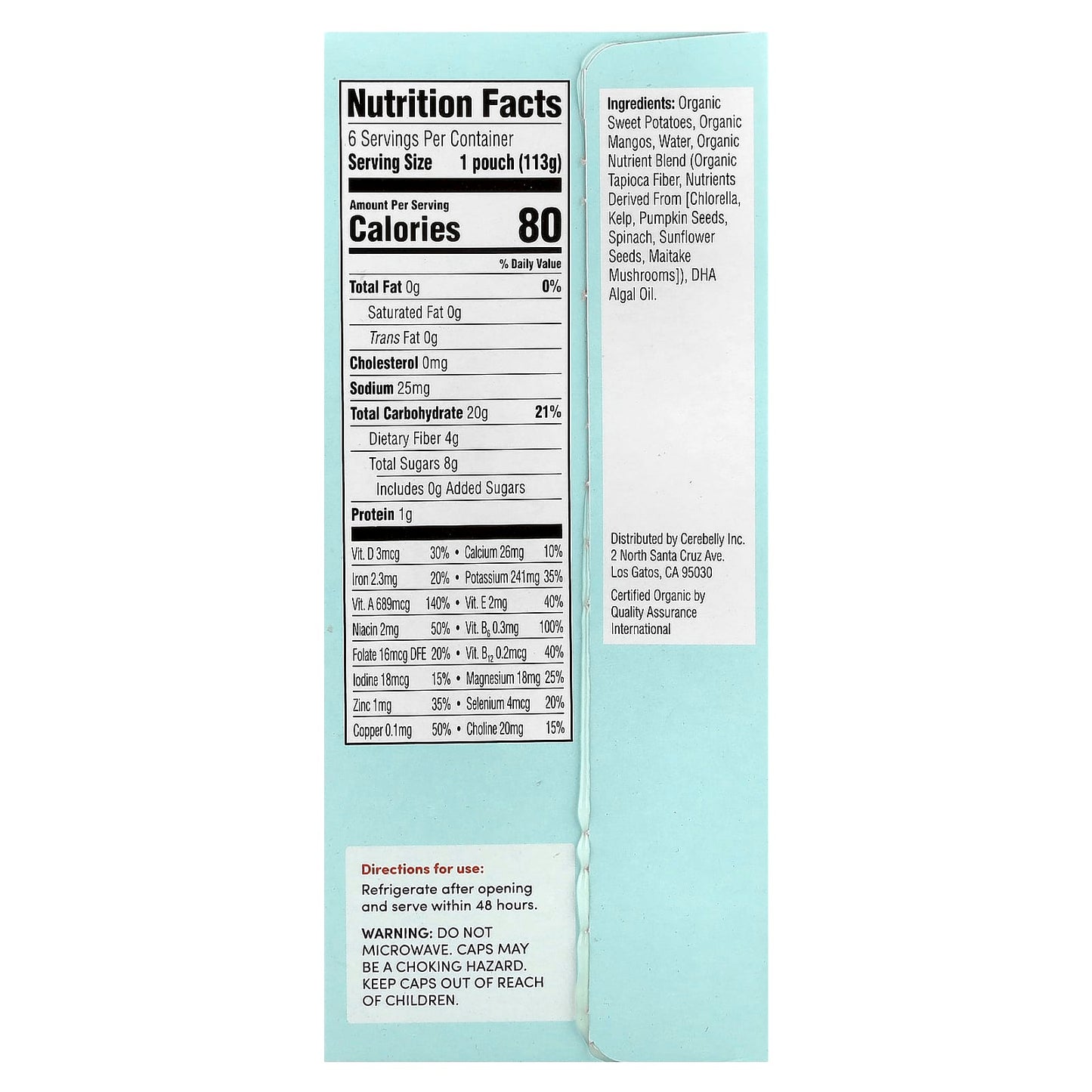 Nourish Your Baby's Brain with USDA Organic Sweet Potato & Mango Puree - Image 2