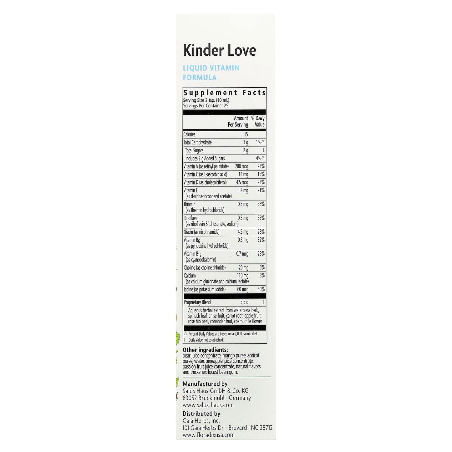 Floradix Kinder Love Children's Multivitamin - 8.5 fl oz (250 ml) - Image 2