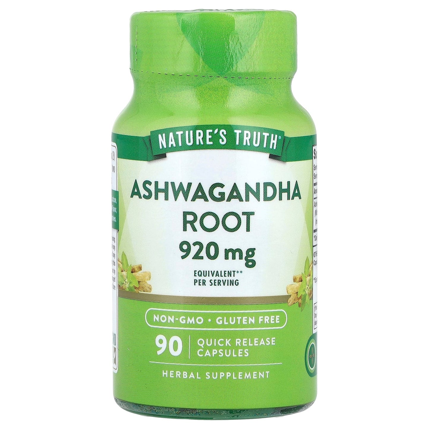 Nature's Truth, Ashwagandha Root, 90 Quick Release Capsules (460 mg per Capsule) - Image 1