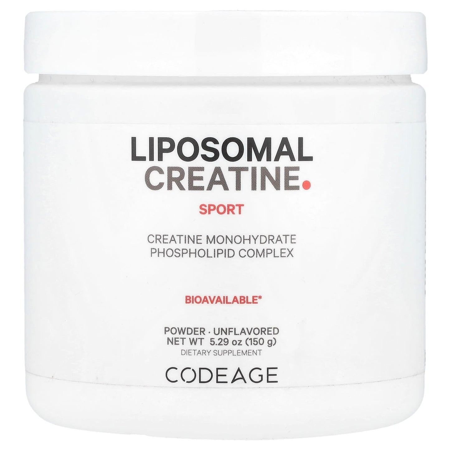 Codeage Liposomal Creatine Powder - Unflavored, 5.29 oz (150g) - Image 1
