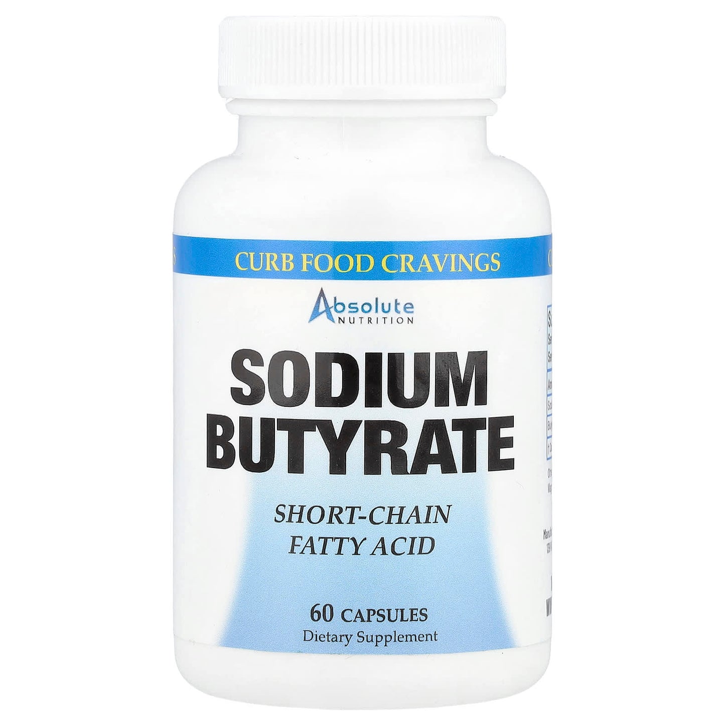 Sodium Butyrate Dietary Supplement for Weight Loss - 60 Capsules - Image 1