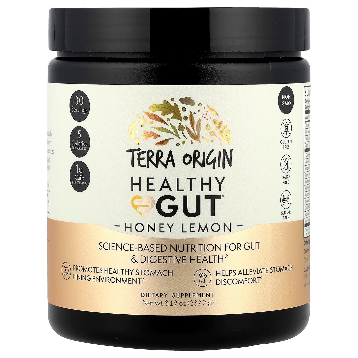 Terra Origin, Healthy Gut, Honey Lemon, 8.19 oz (232.2 g) - Image 1