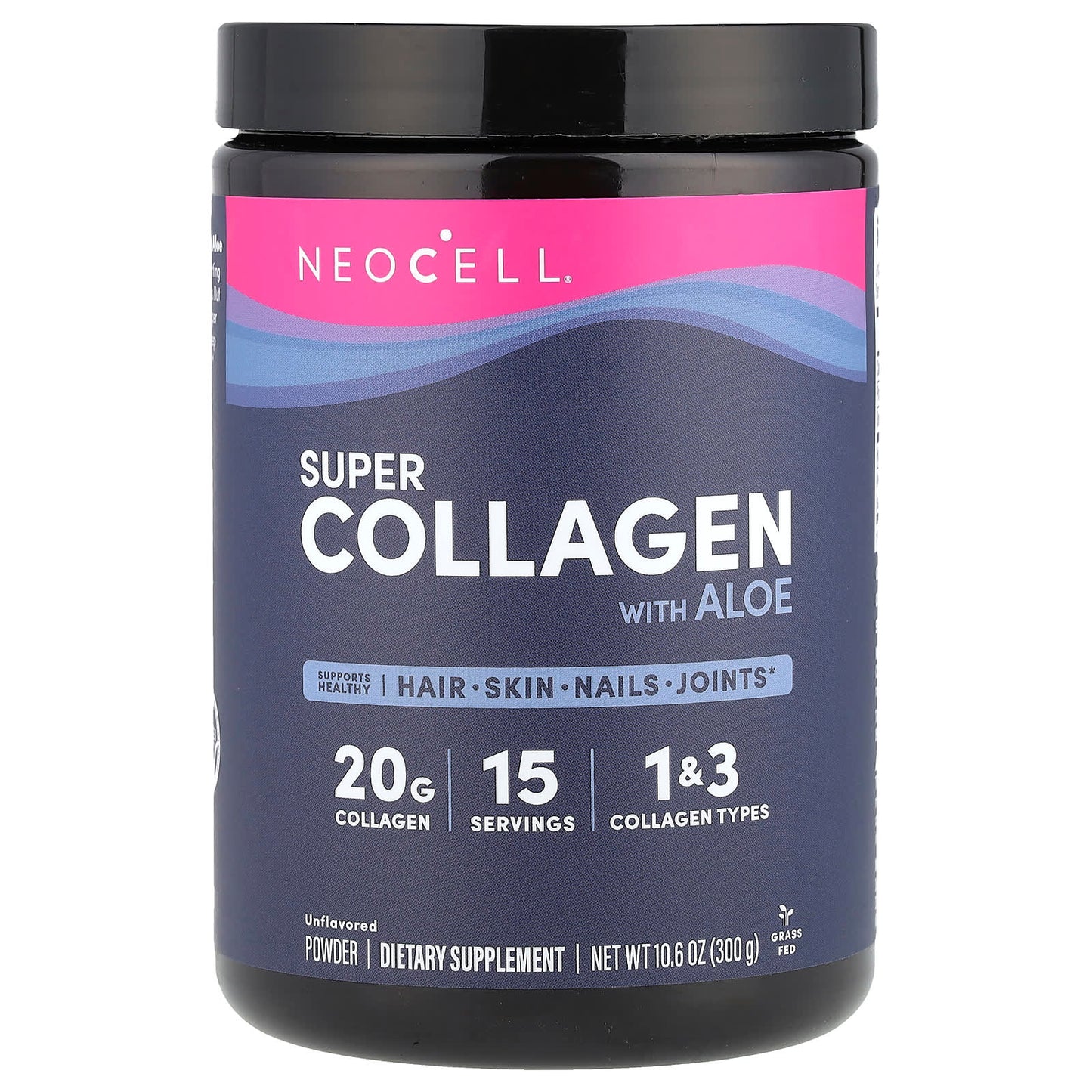 NeoCell, Super Collagen With Aloe, Unflavored, 10.6 oz (300 g) - Image 1