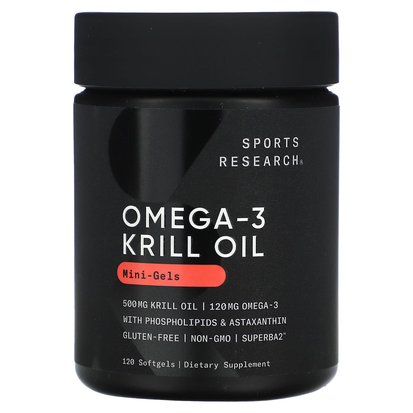 Sports Research, Omega-3 Krill Oil, Mini-Gels, 500 mg, 120 Softgels - Image 1