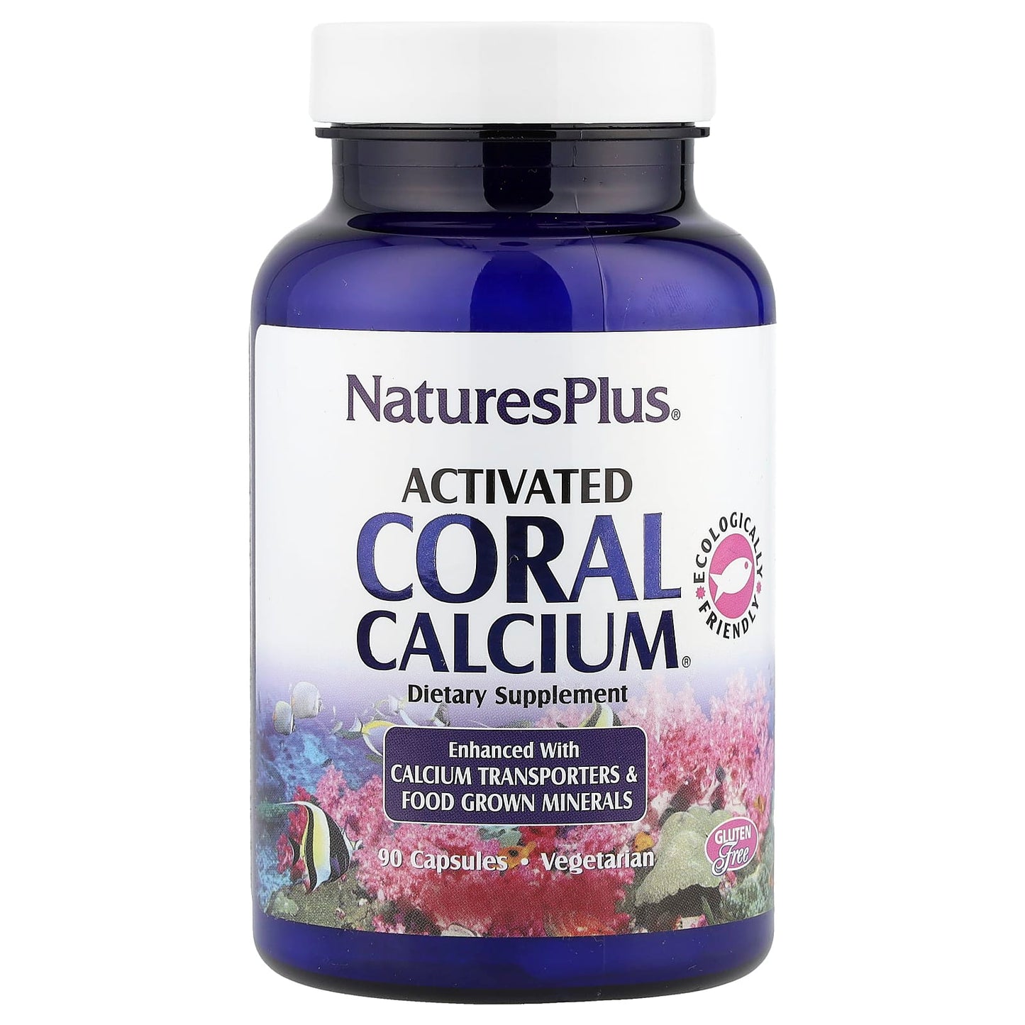 NaturesPlus, Activated Coral Calcium®, 90 Capsules - Image 1