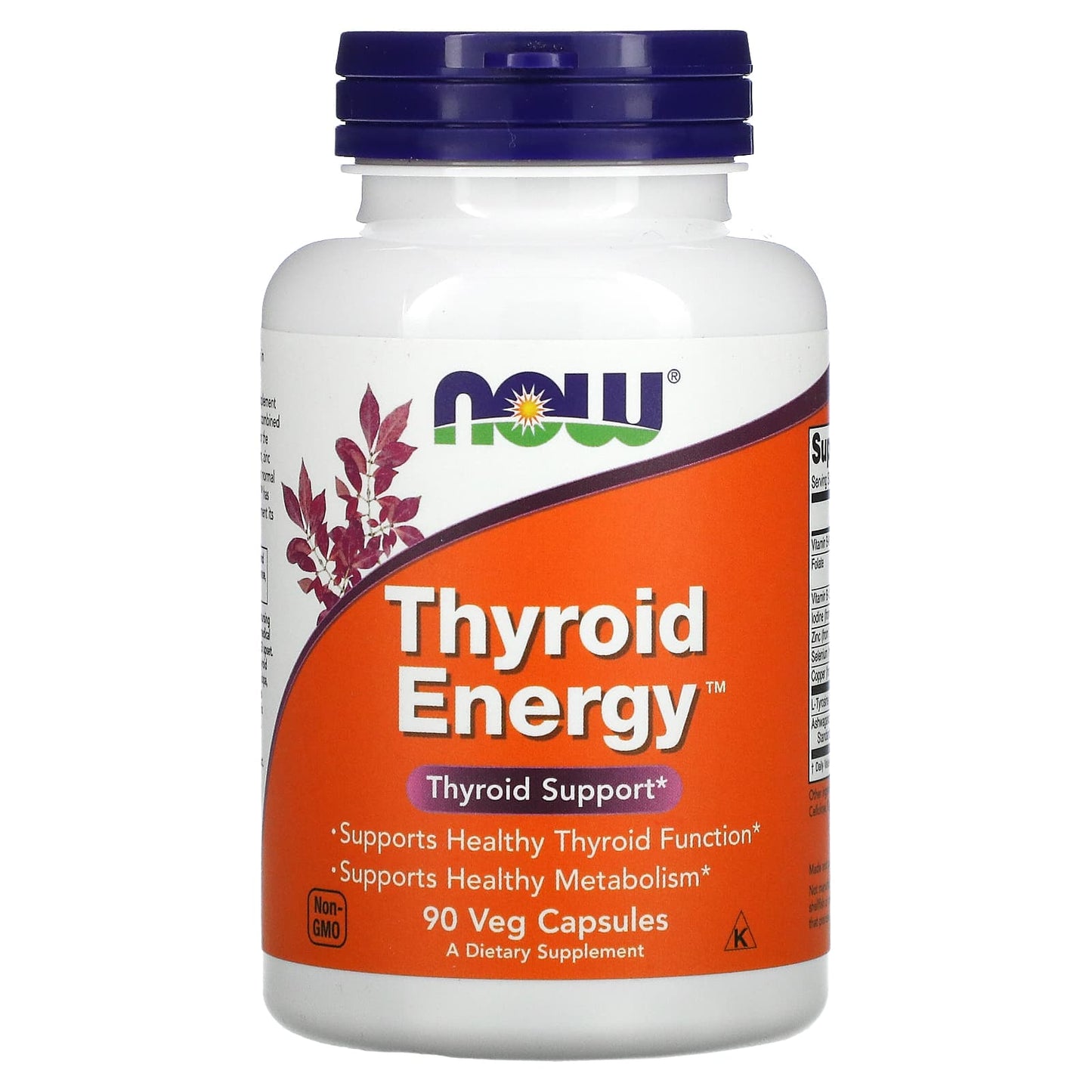 NOW Foods, Thyroid Energy, 90 Veg Capsules - Image 1